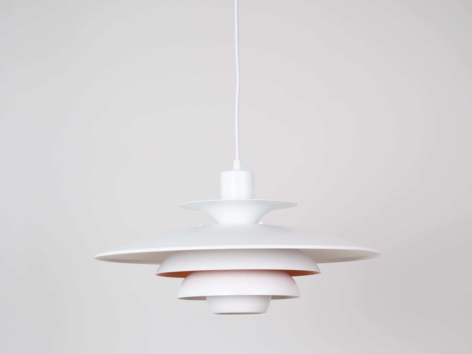 Pendant Lamp Sofie, gold aluminum, by K. Wiborg, Jeka, Denmark, 1980s. - 346918