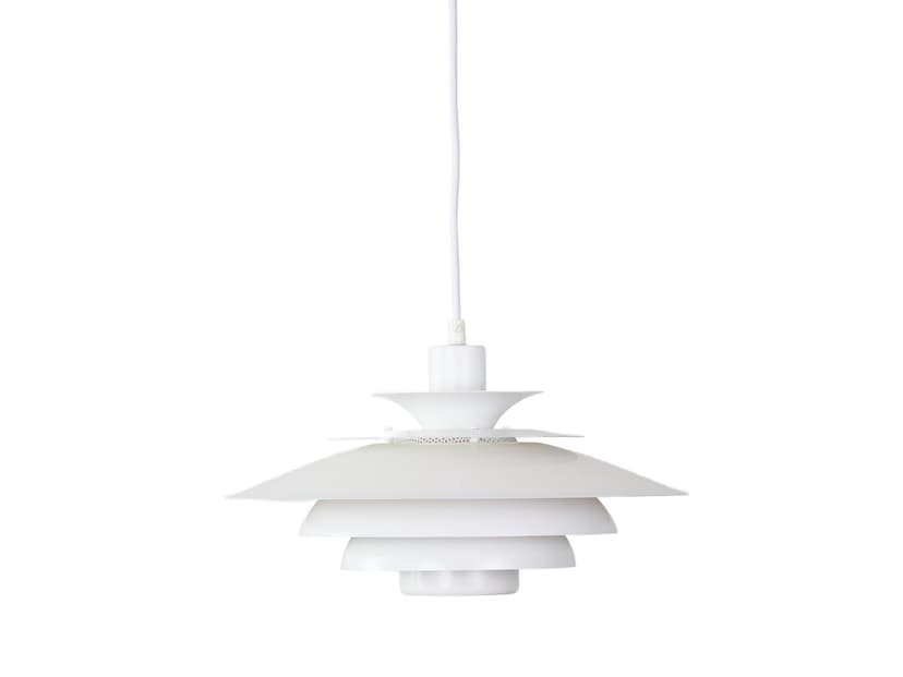 Pendant lamp Verona, gold aluminum, by K. Wiborg, Jeka, Denmark, 1980s.