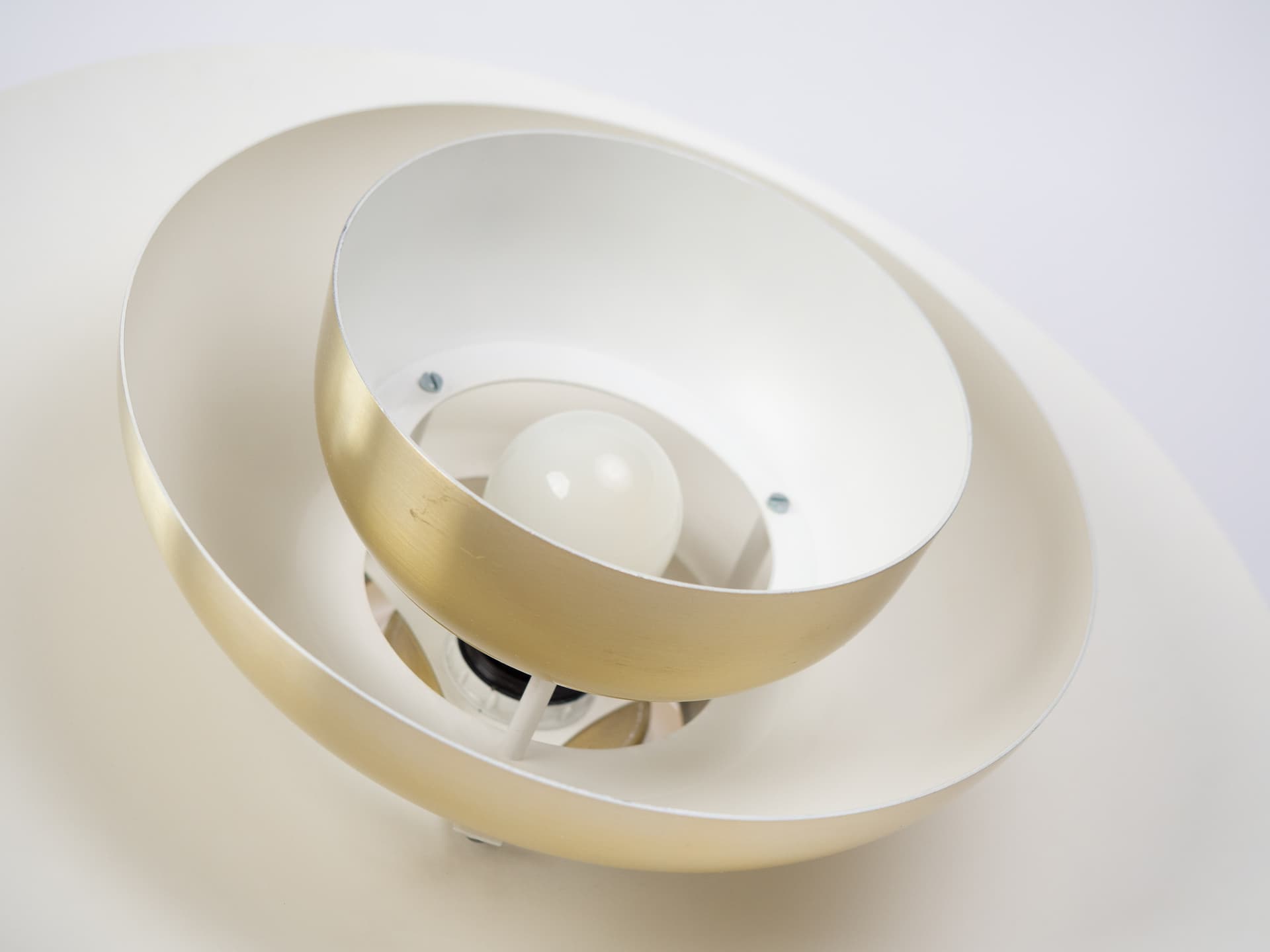 Pendant lamp, gold aluminum, by D. Mogensen, Denmark, 1980s. - 346978