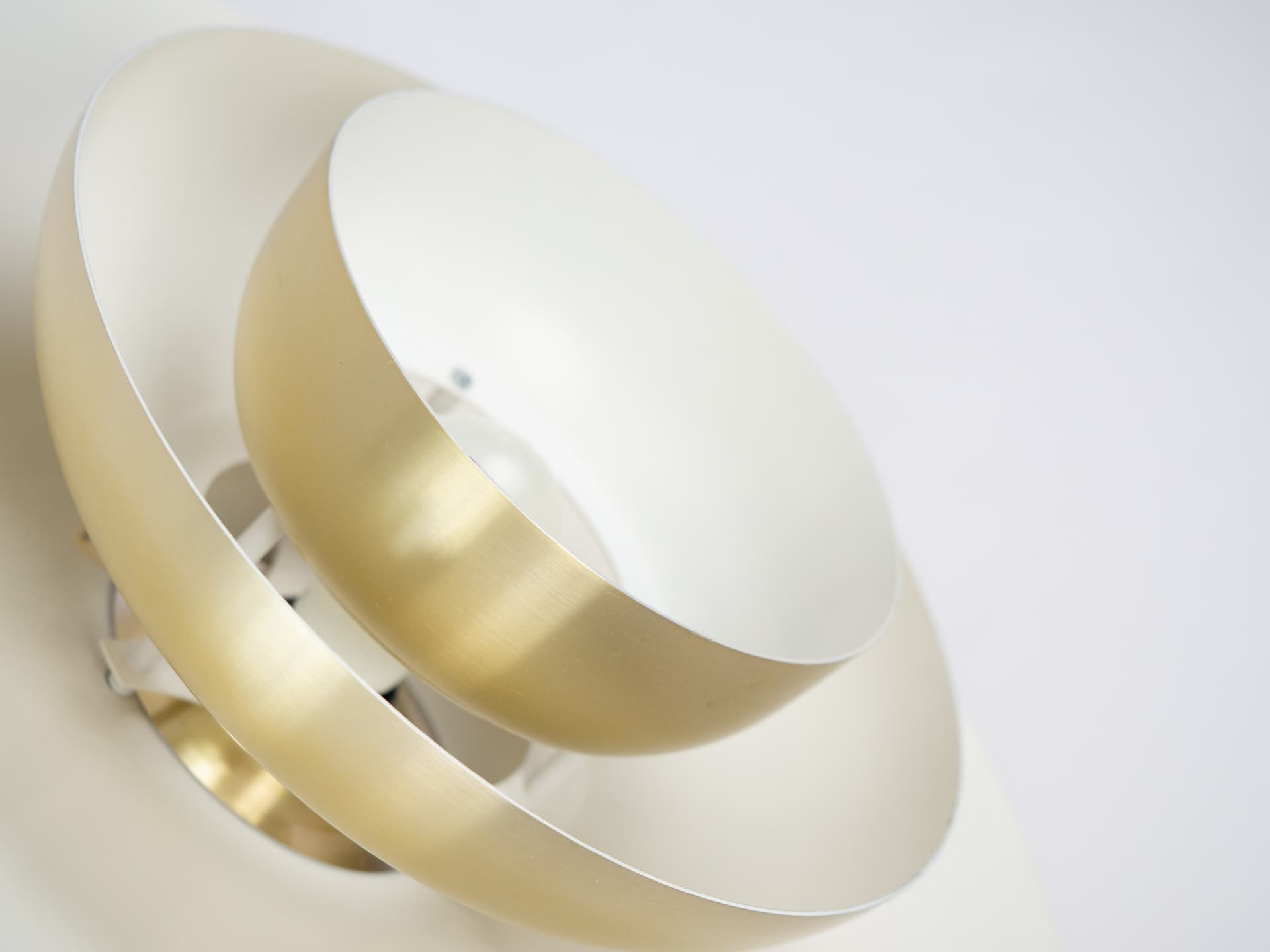 Pendant lamp, gold aluminum, by D. Mogensen, Denmark, 1980s. - 346979