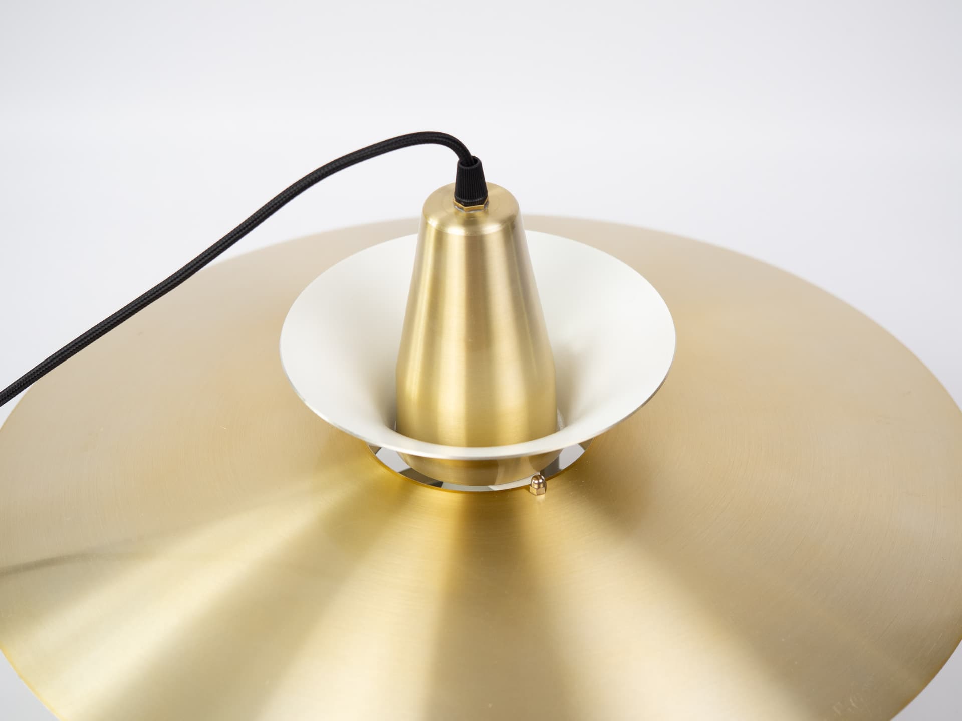 Pendant lamp, gold aluminum, by D. Mogensen, Denmark, 1980s. - 346973