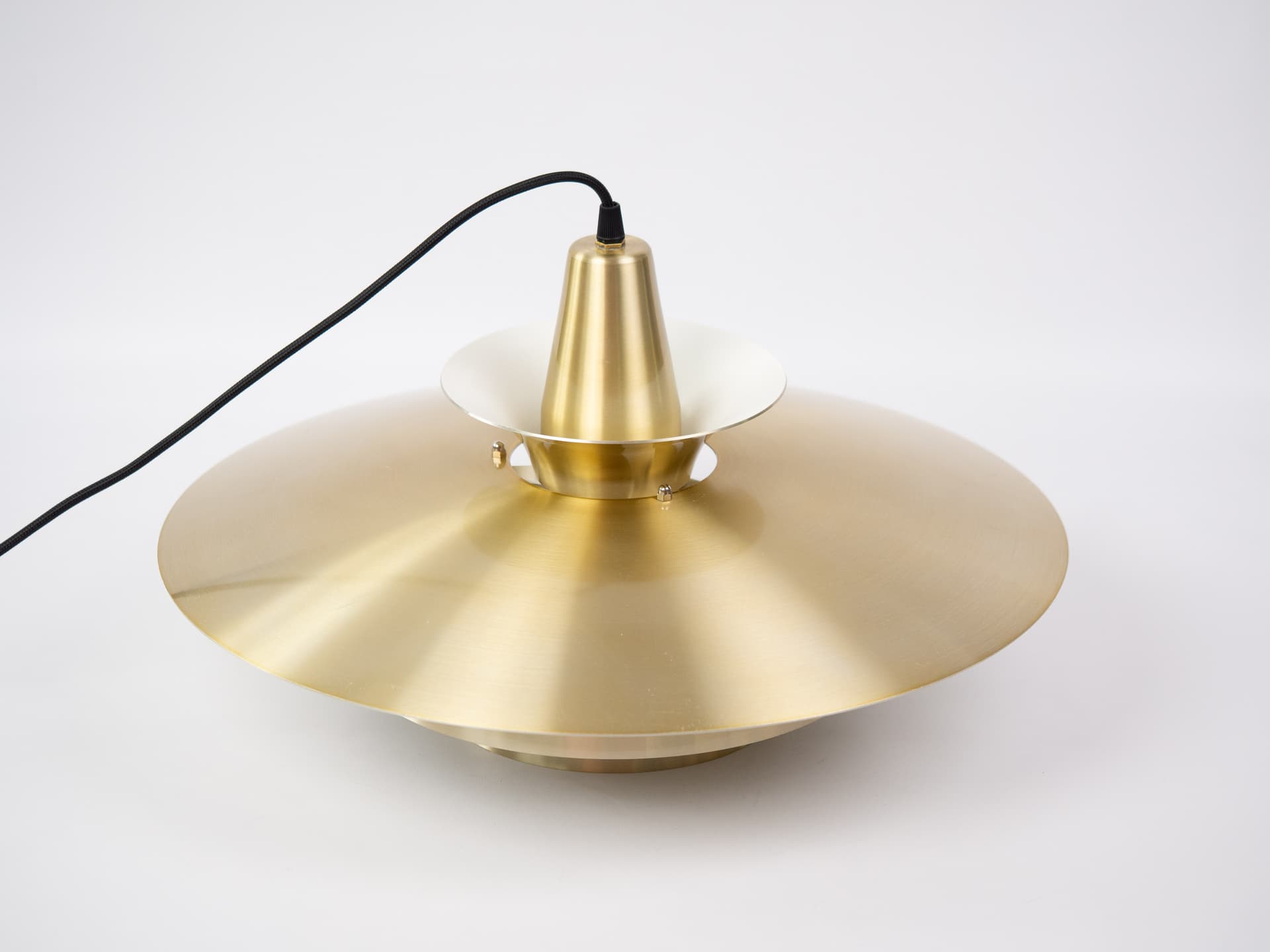 Pendant lamp, gold aluminum, by D. Mogensen, Denmark, 1980s. - 346971
