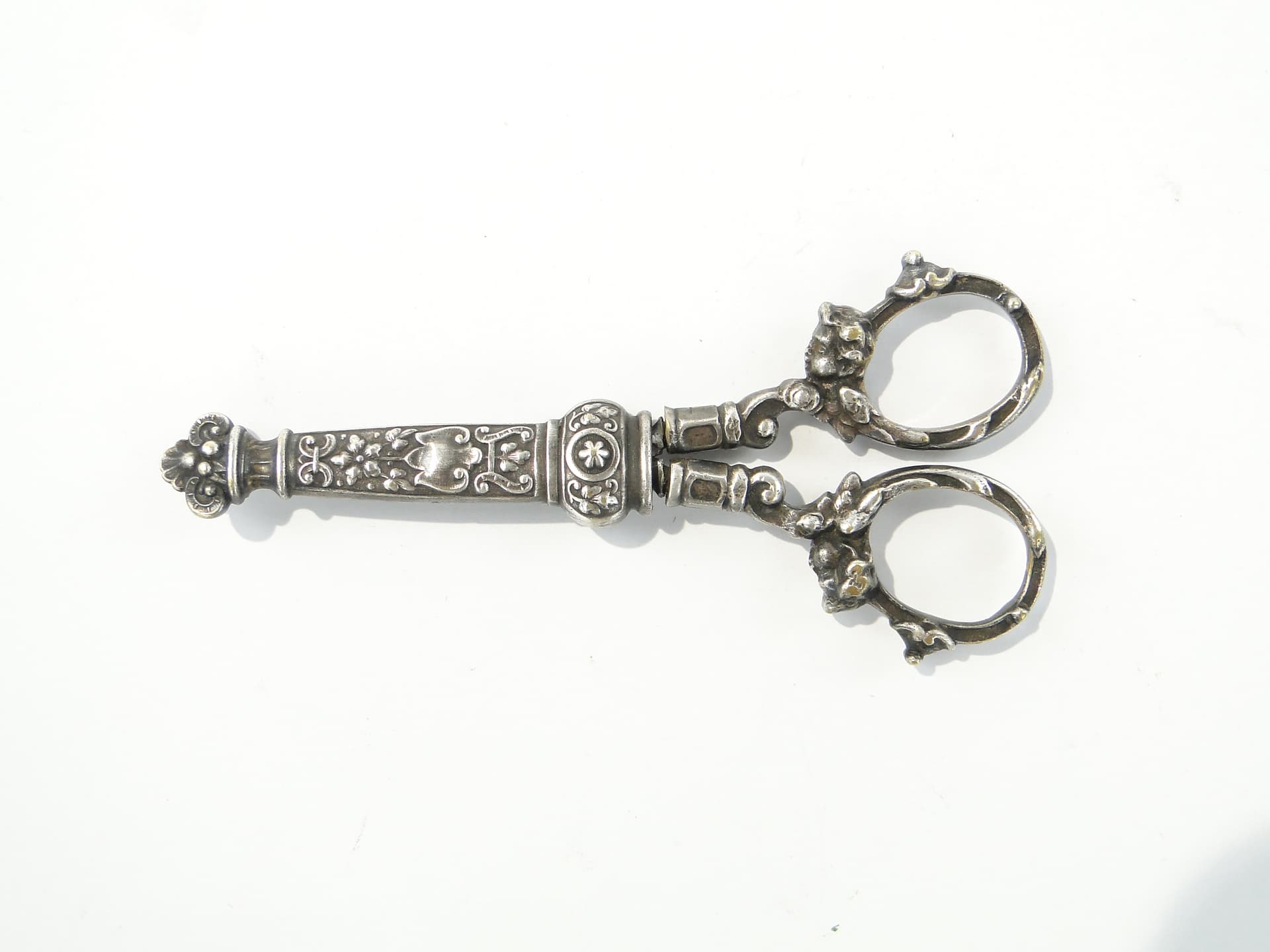 Eclectic Table Scissors, silver, brass, steel, Poland, 19th century - 347106