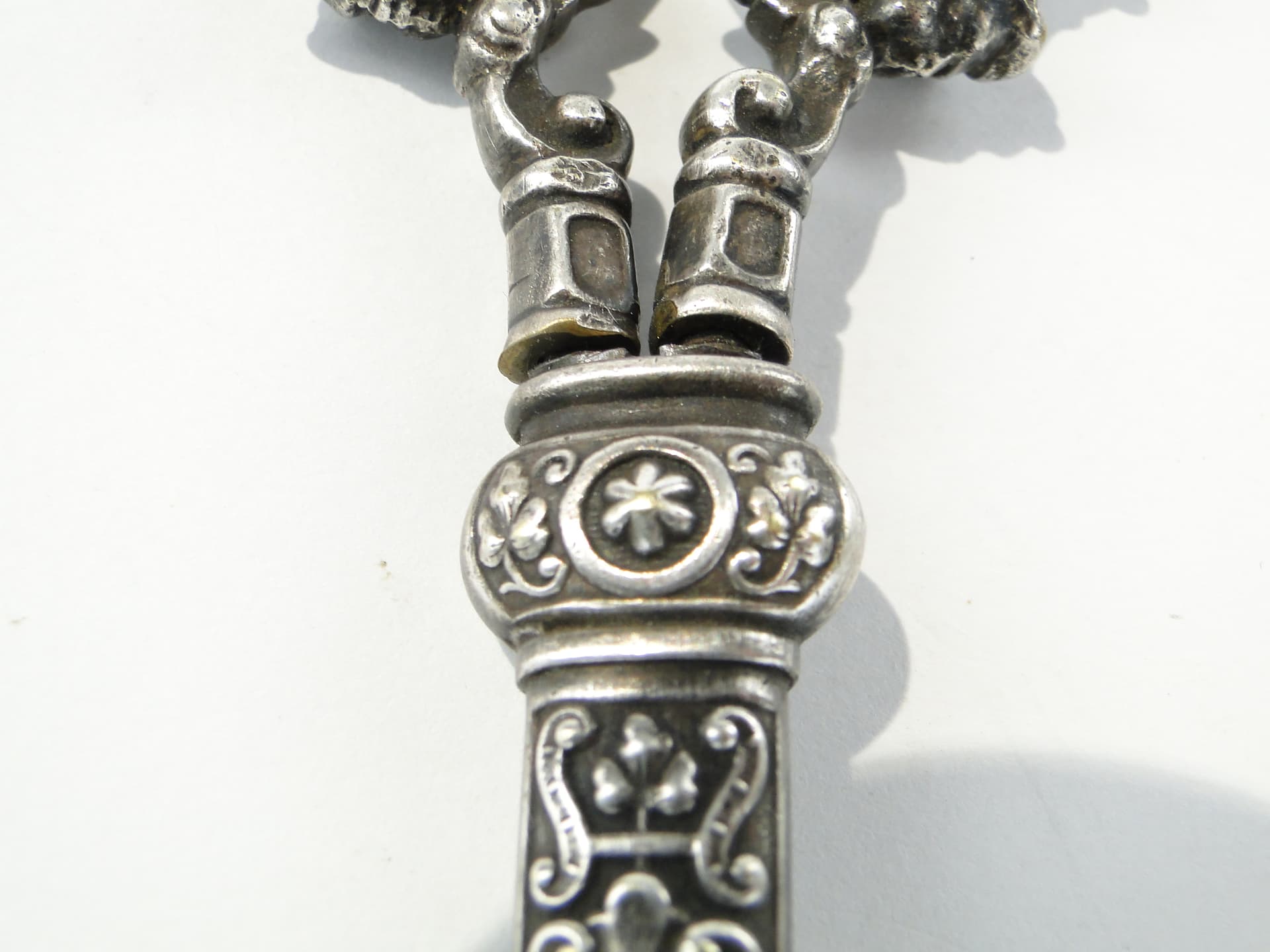 Eclectic Table Scissors, silver, brass, steel, Poland, 19th century - 347095