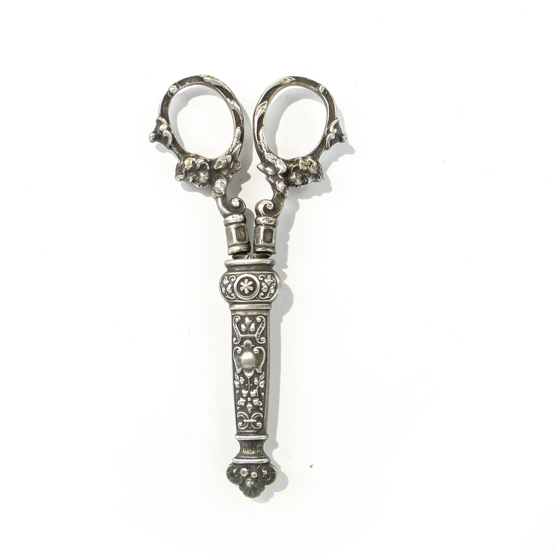 Eclectic Table Scissors, silver, brass, steel, Poland, 19th century - 347094