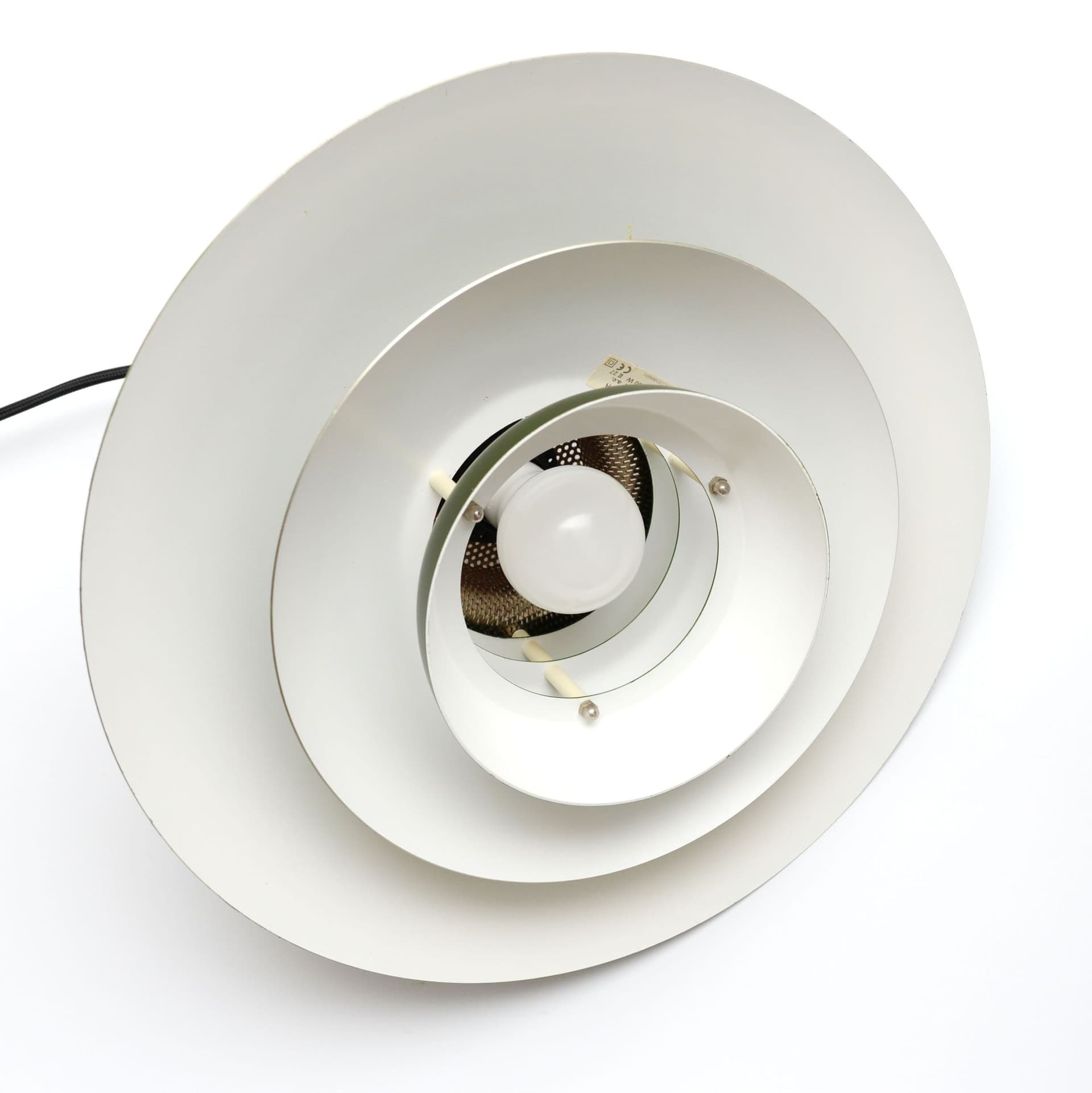Pendant lamp, bottle green, metal, Denmark, 1970s - 347130