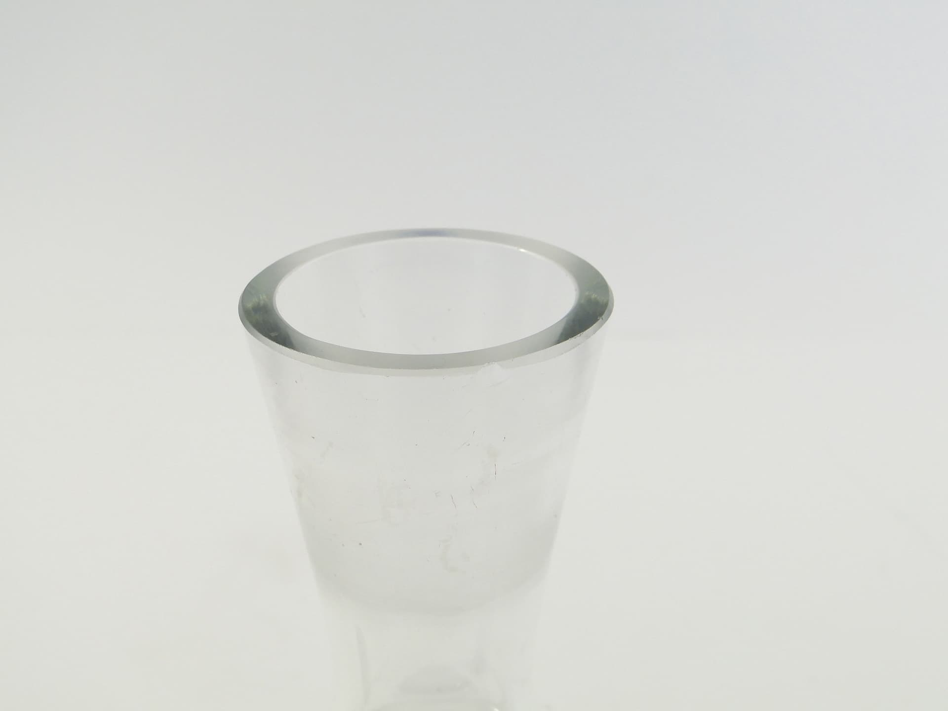 Decanter Art Deco, clear glass, black hyalite glass, Hortensja Glassworks, Poland, 1930s - 347272