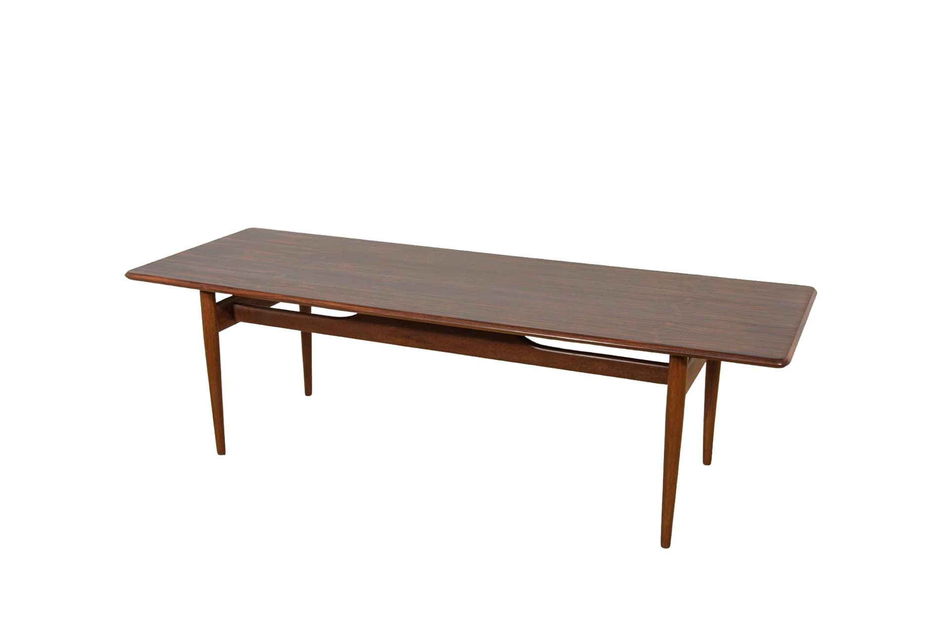 Coffee table, brown rosewood, brown teak, Denmark, 1960s.