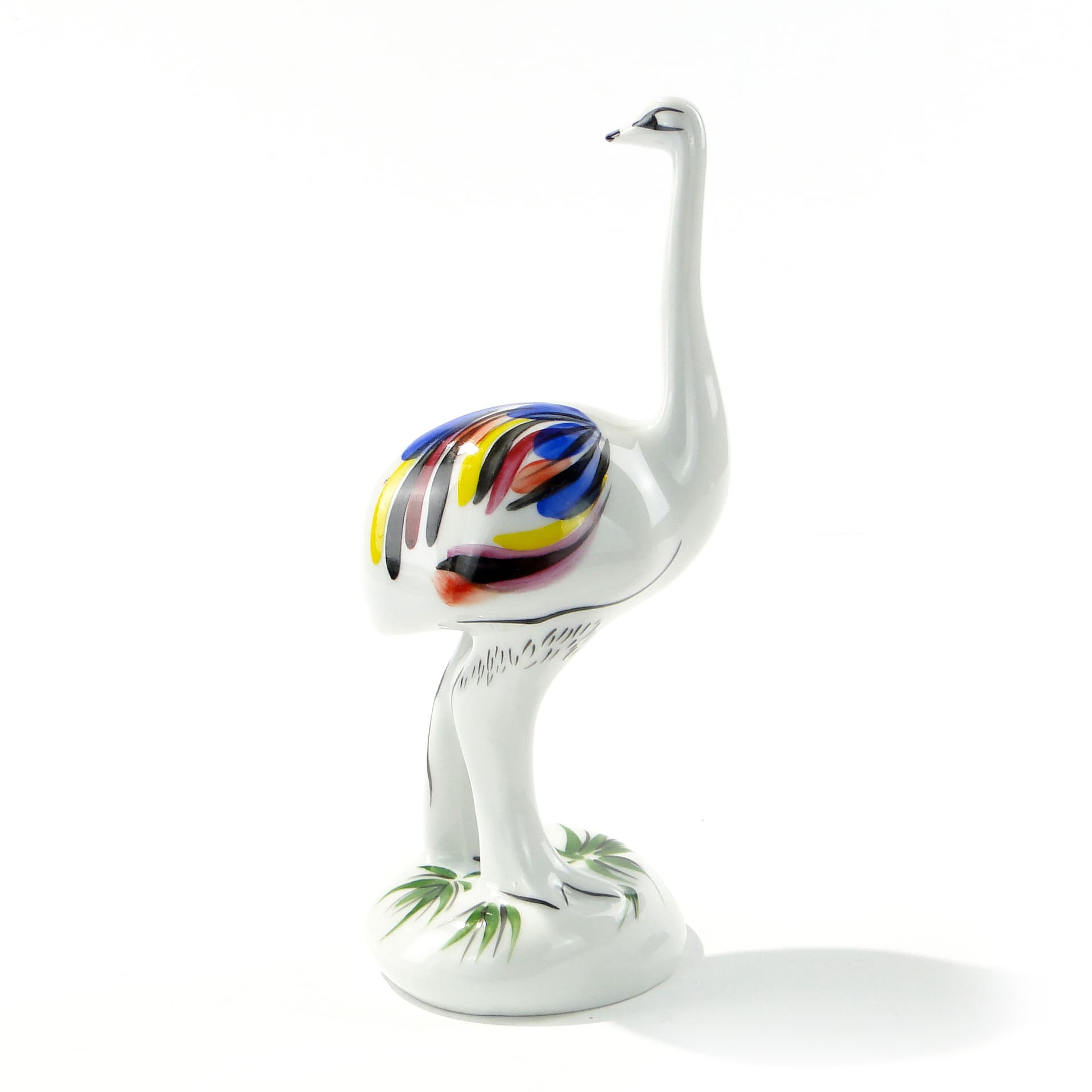 Figurine Ostrich, white porcelain, by H. Orthwein, Wytwórnia Porcelany w Wałbrzychu, Poland, 1950s - 347316