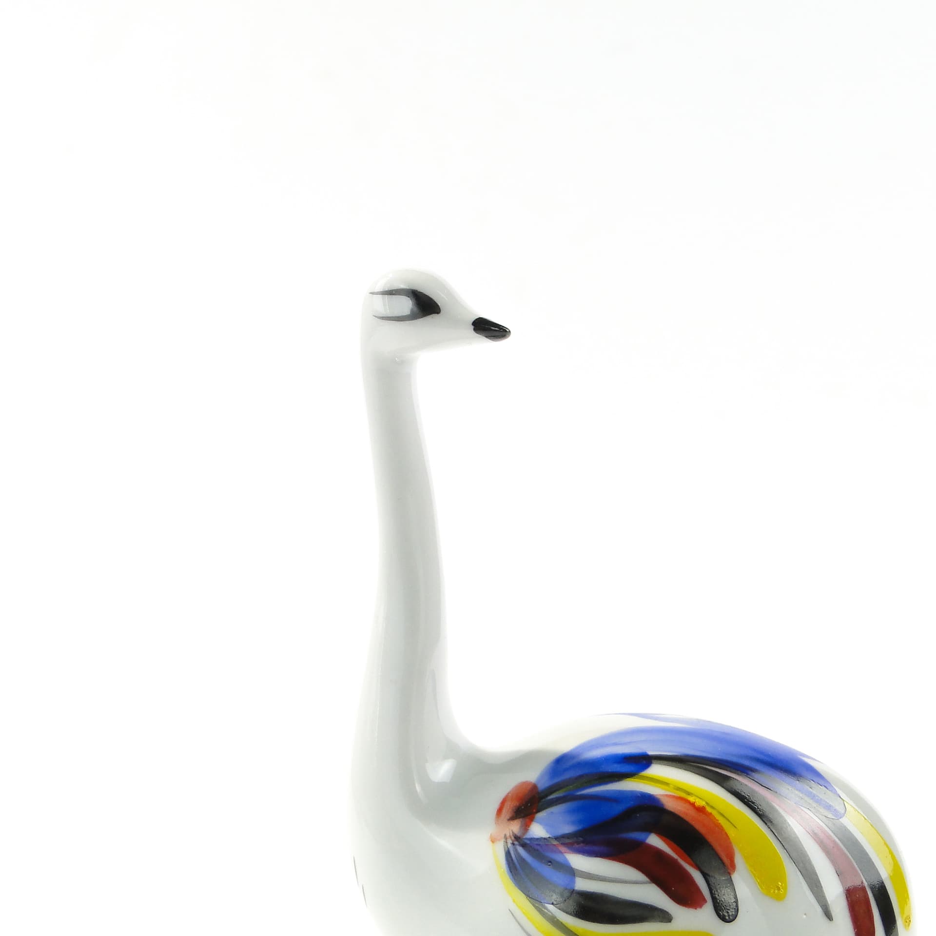 Figurine Ostrich, white porcelain, by H. Orthwein, Wytwórnia Porcelany w Wałbrzychu, Poland, 1950s - 347308