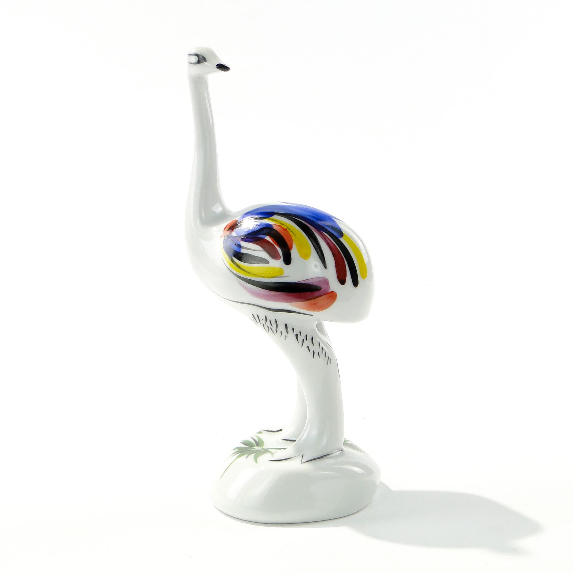 Figurine Ostrich, white porcelain, by H. Orthwein, Wytwórnia Porcelany w Wałbrzychu, Poland, 1950s - 347315