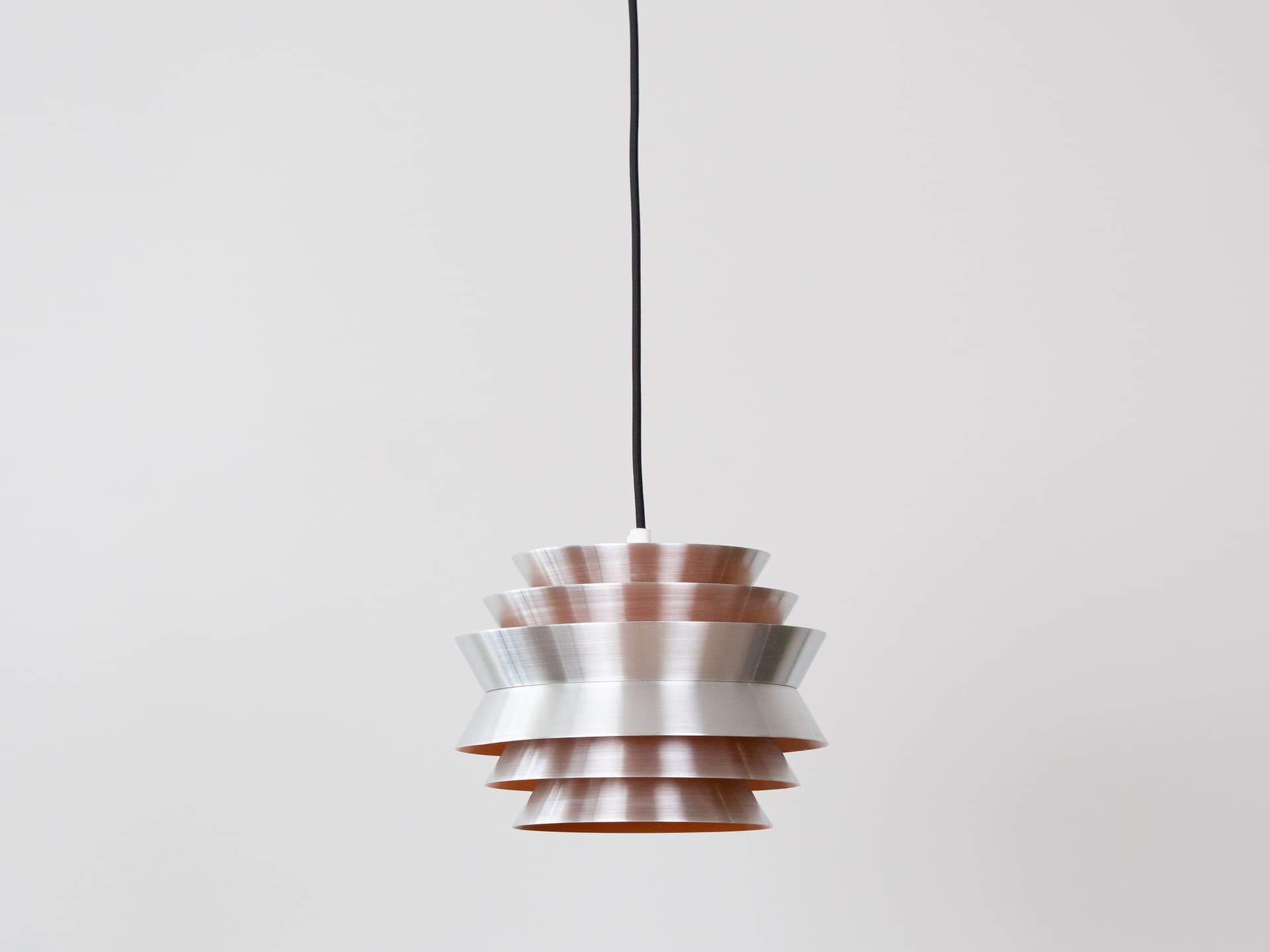 Lampa wisząca Trava, srebrny pomarańczowy, metal, proj. C. Thore, Granhaga Metallindustri, Szwecja, lata 60. - 347344