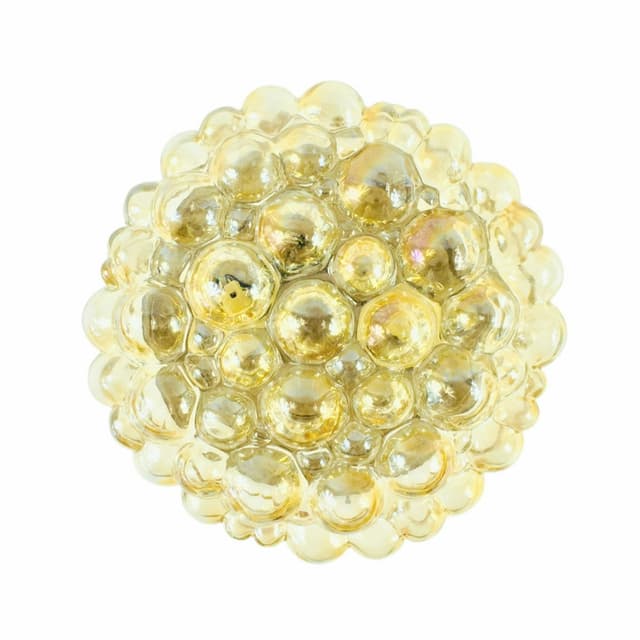 Ceiling lamp Bubble, light amber glass, by H. Tynell, Limburg, Germany, 1970s. - DIMENSION