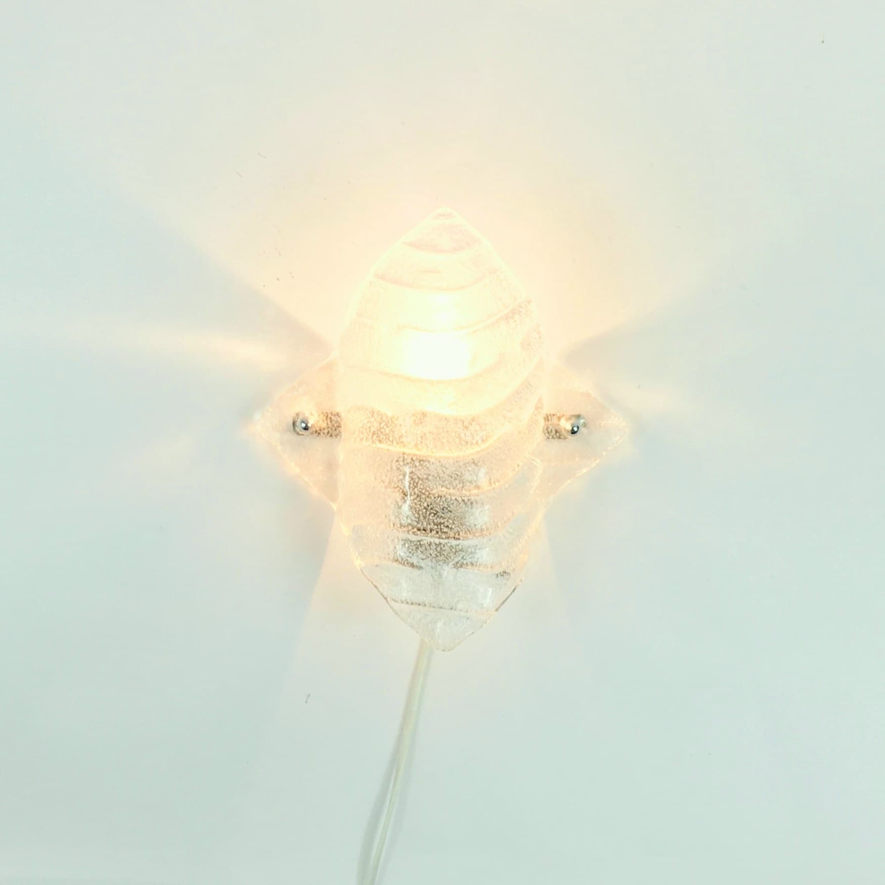 Wall sconce Murano, transparent glass, Italy, 1970s. - 347443