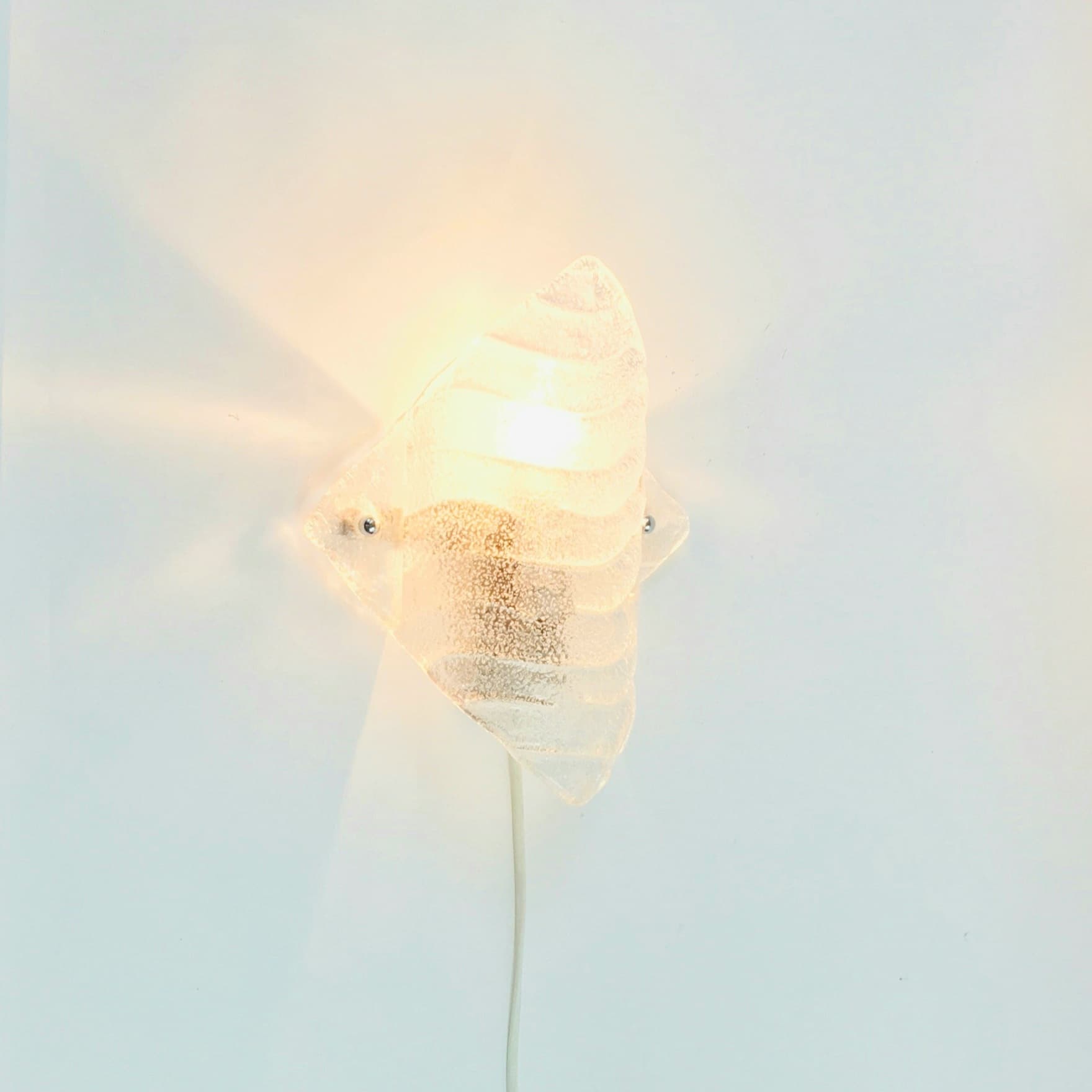 Wall sconce Murano, transparent glass, Italy, 1970s. - 347442