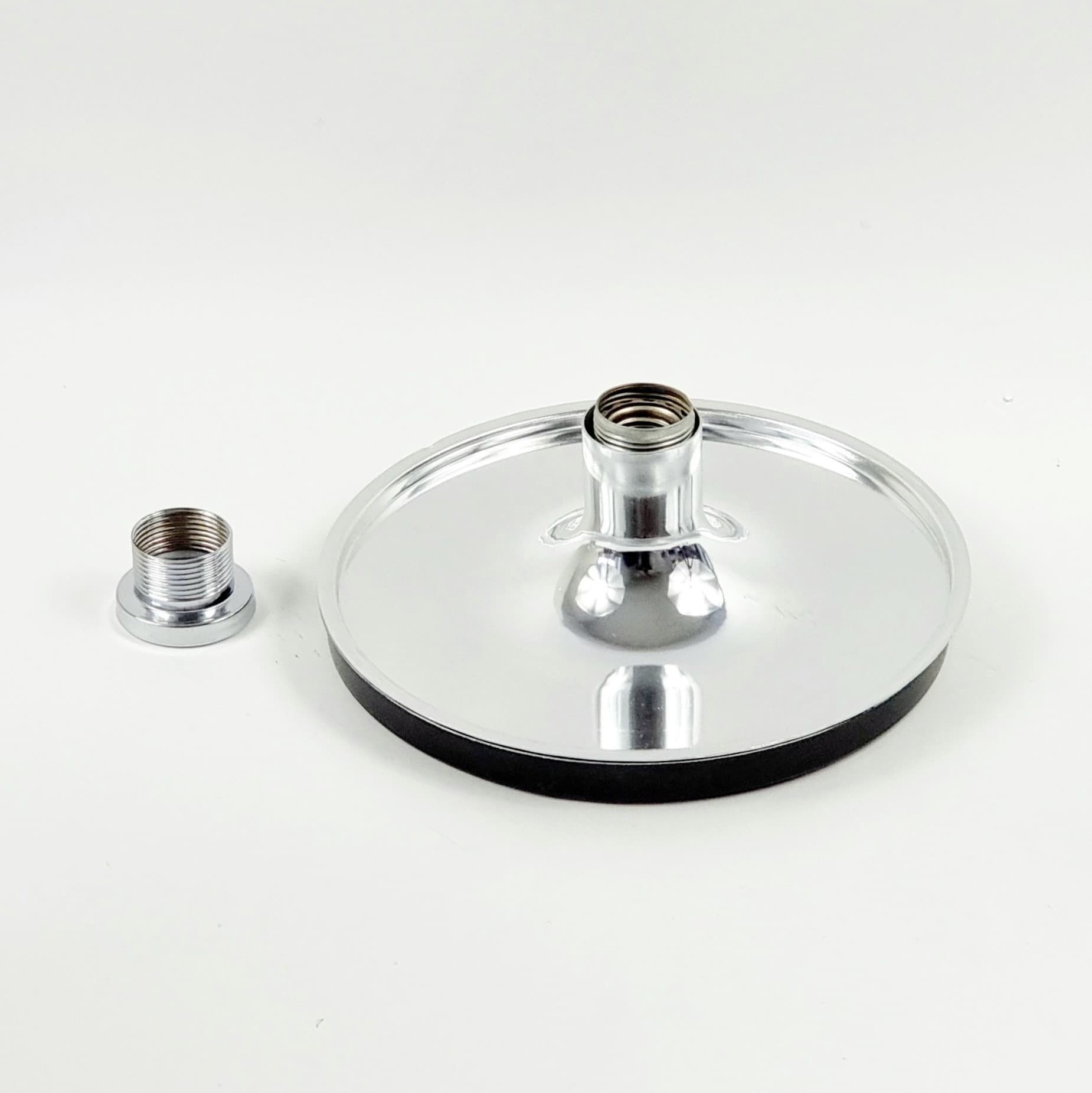 Flush Mount Wave, transparent glass, silver aluminium, Peill & Putzler, Germany, 1970s. - 347456