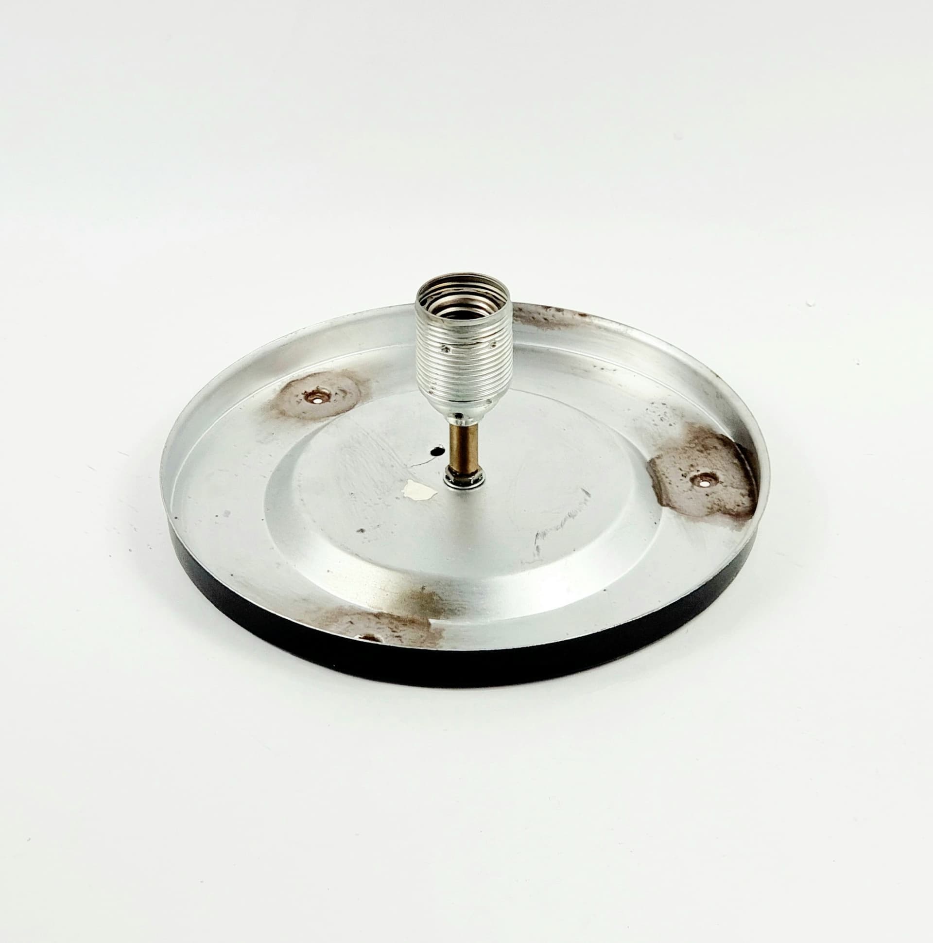 Flush Mount Wave, transparent glass, silver aluminium, Peill & Putzler, Germany, 1970s. - 347457