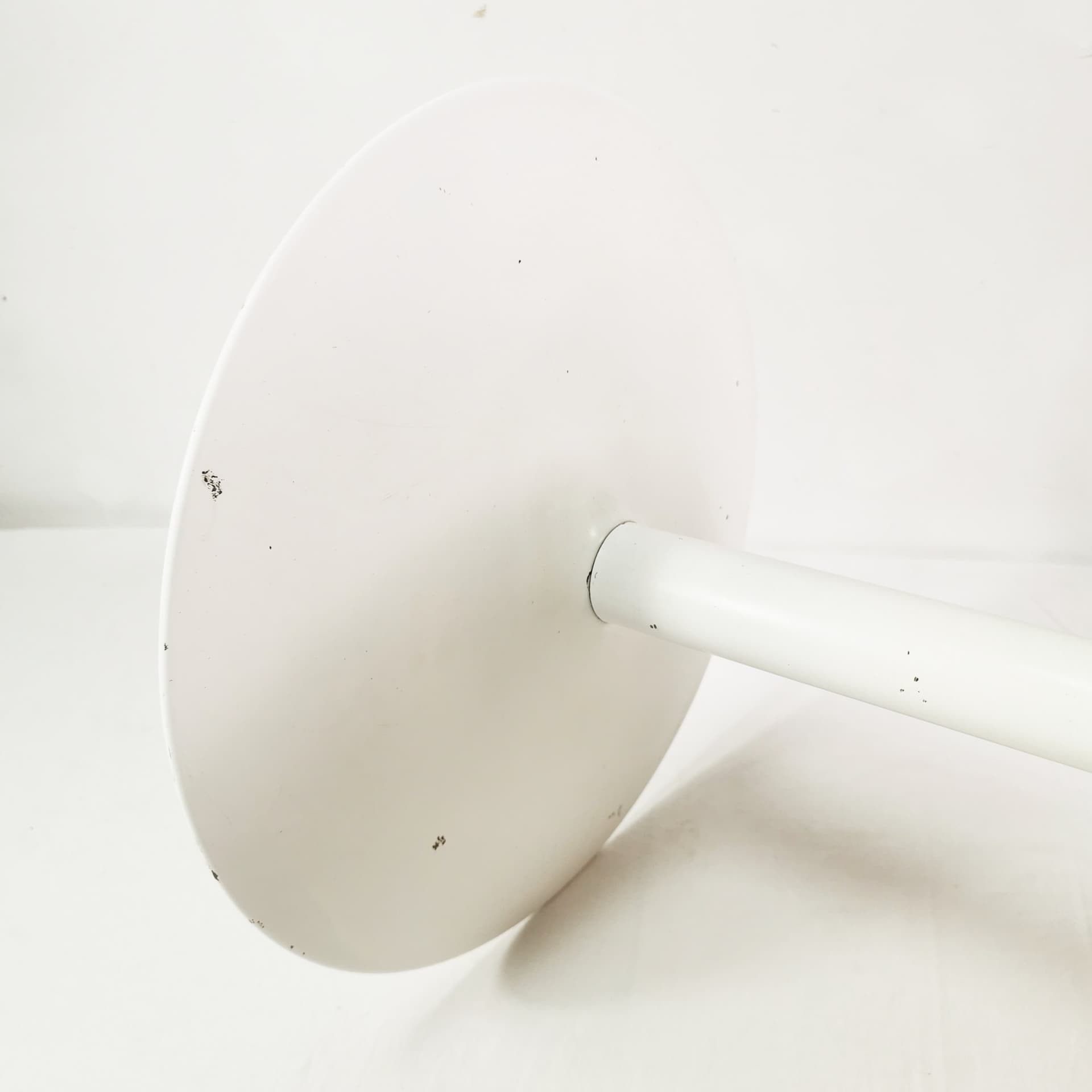 Stool Space Age, red fabric, white metal, Germany, 1970s. - 347487