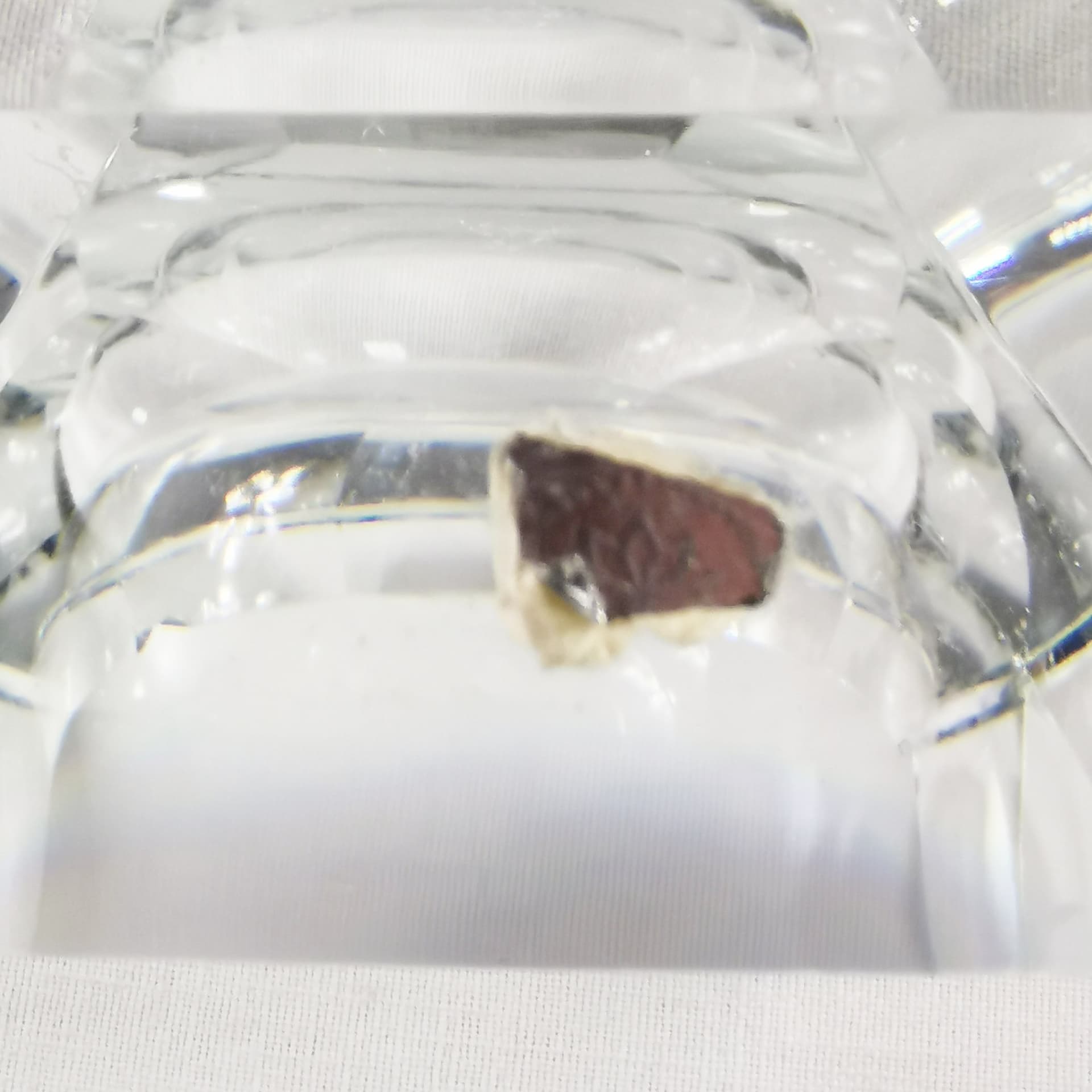 Ashtray, transparent crystal, Val Saint Lambert, Belgium, 1960s. - 347504