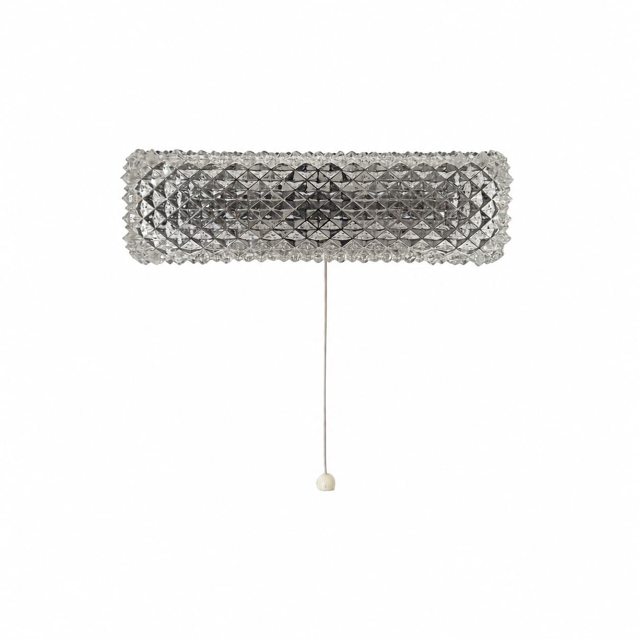 Wall light Limburg, transparent glass, silver metal, Germany, 1960s. - 347612