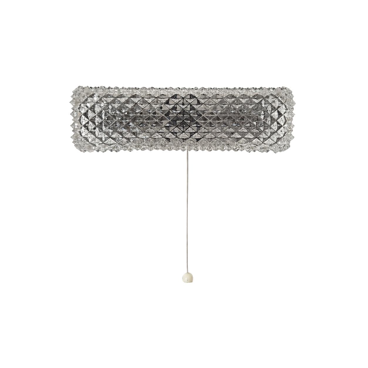 Wall light Limburg, transparent glass, silver metal, Germany, 1960s.