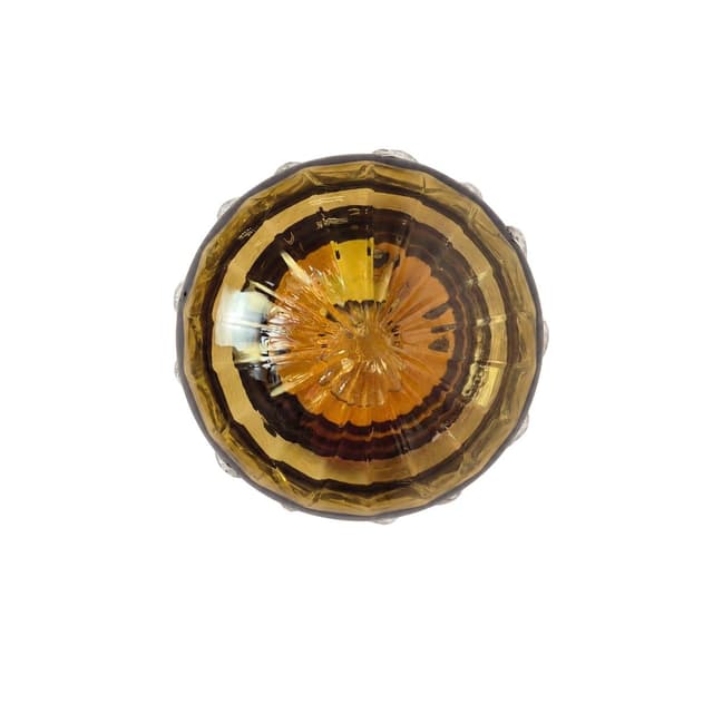 Flush mount or wall lamp, brown transparent glass, Germany, 1960s. - DIMENSION
