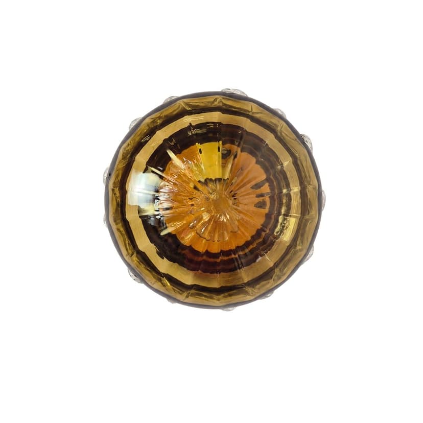 Flush mount or wall lamp, brown transparent glass, Germany, 1960s.