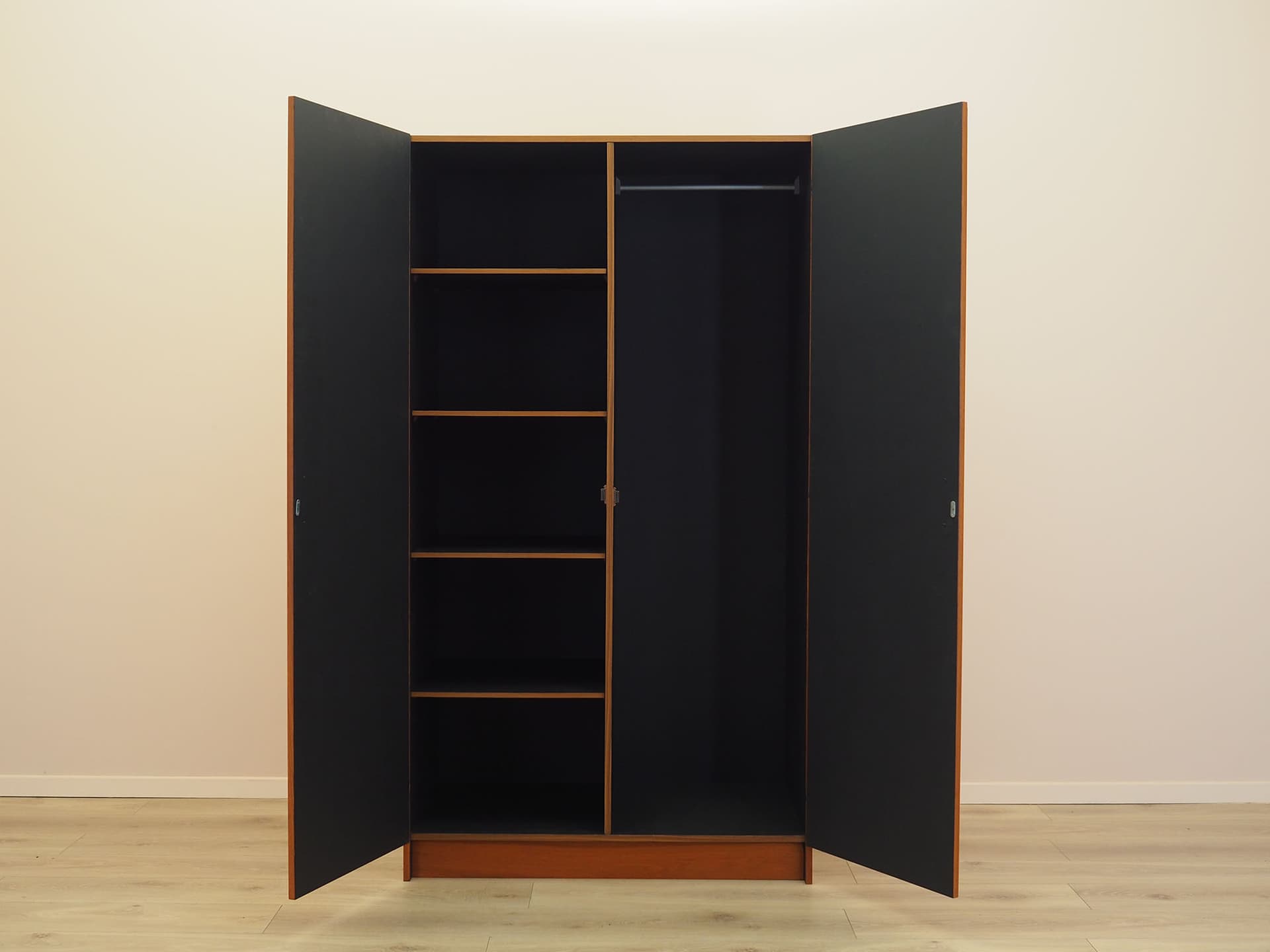 Wardrobe, brown teak, Denmark, 1970s. - 347633