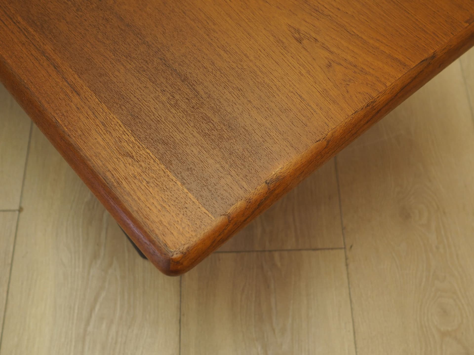Lowboard, brown teak, black wood, Denmark, 1970s. - 347653