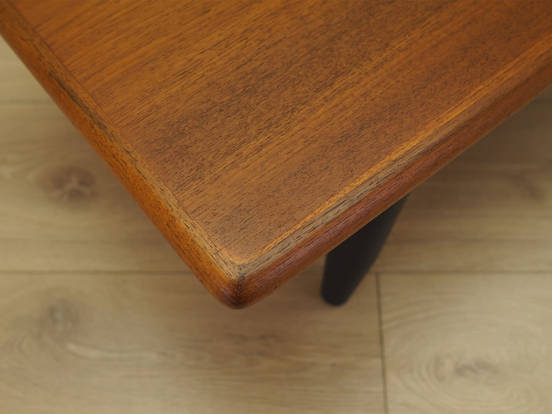 Lowboard, brown teak, black wood, Denmark, 1970s. - 347652