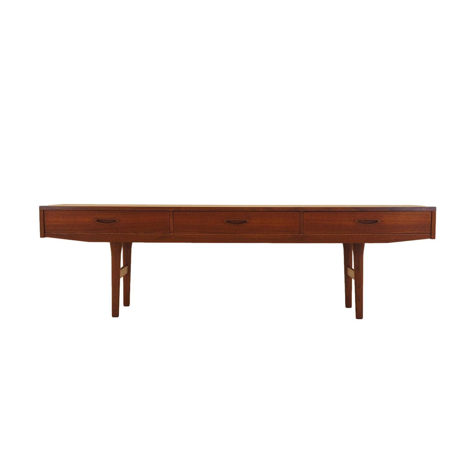 Lowboard, brown teak, wood, Denmark, 1960s.