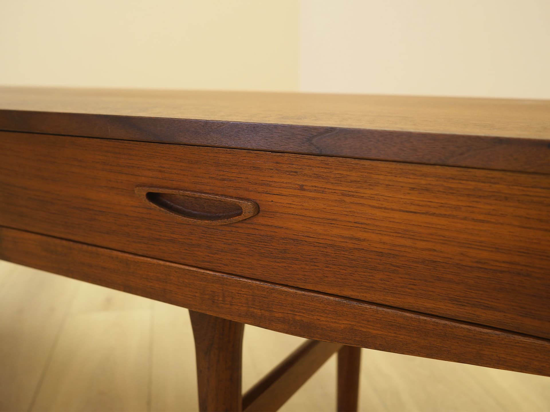 Lowboard, brown teak, wood, Denmark, 1960s. - 347663