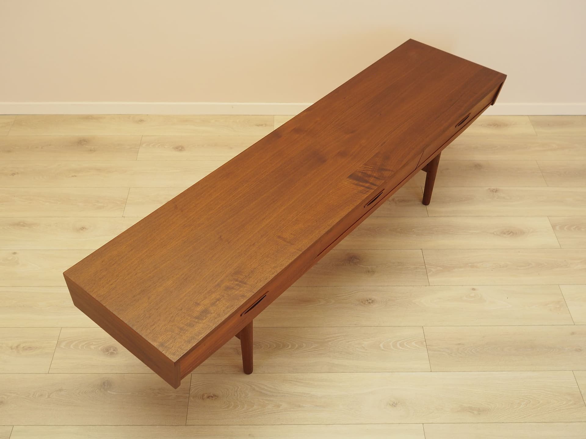Lowboard, brown teak, wood, Denmark, 1960s. - 347660