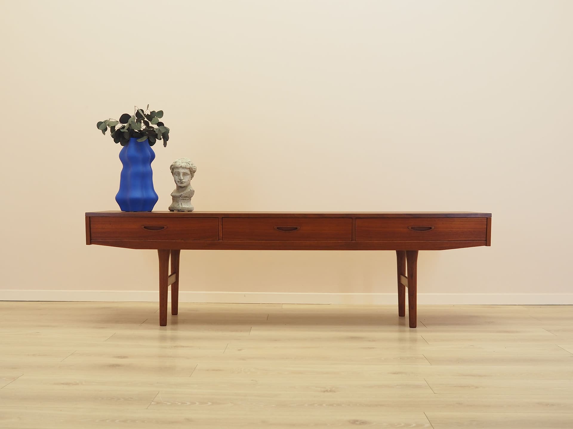 Lowboard, brown teak, wood, Denmark, 1960s. - 347656