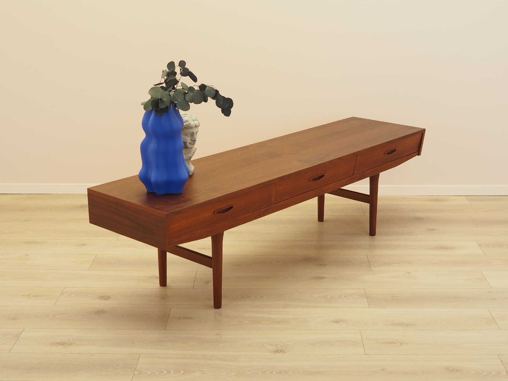 Lowboard, brown teak, wood, Denmark, 1960s. - 347659