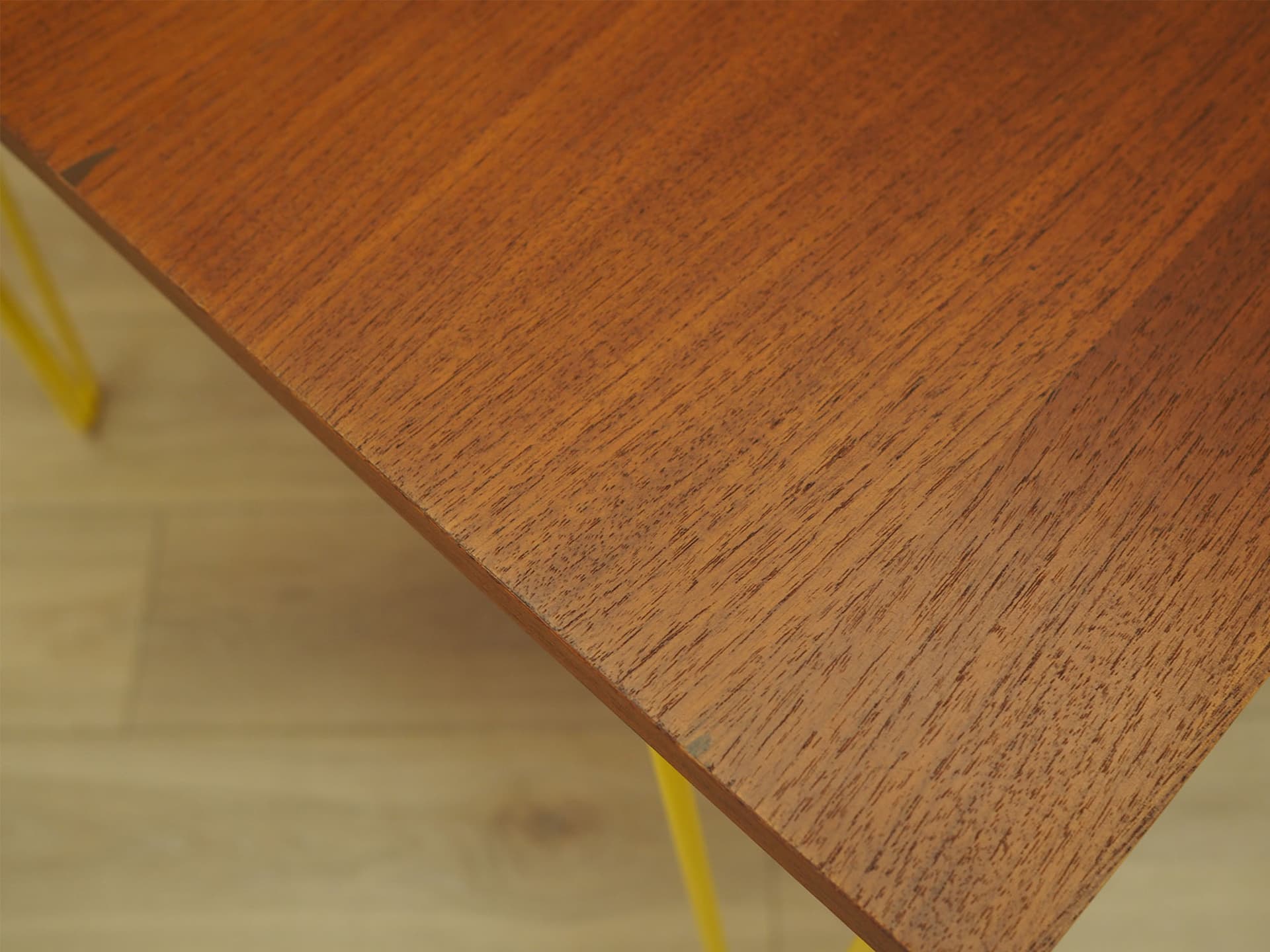 Desk, teak, yellow metal, Bornholm Møbelfabrik, Denmark, 1970s. - 347673