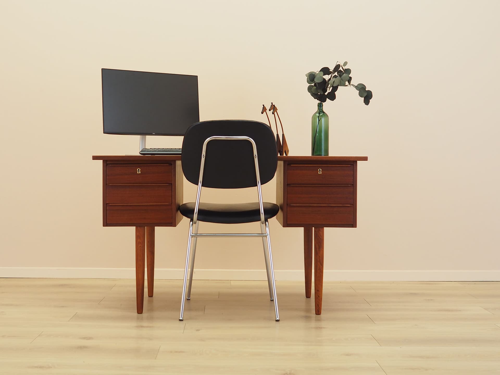 Desk, teak brown, Denmark, 1970s - 347691