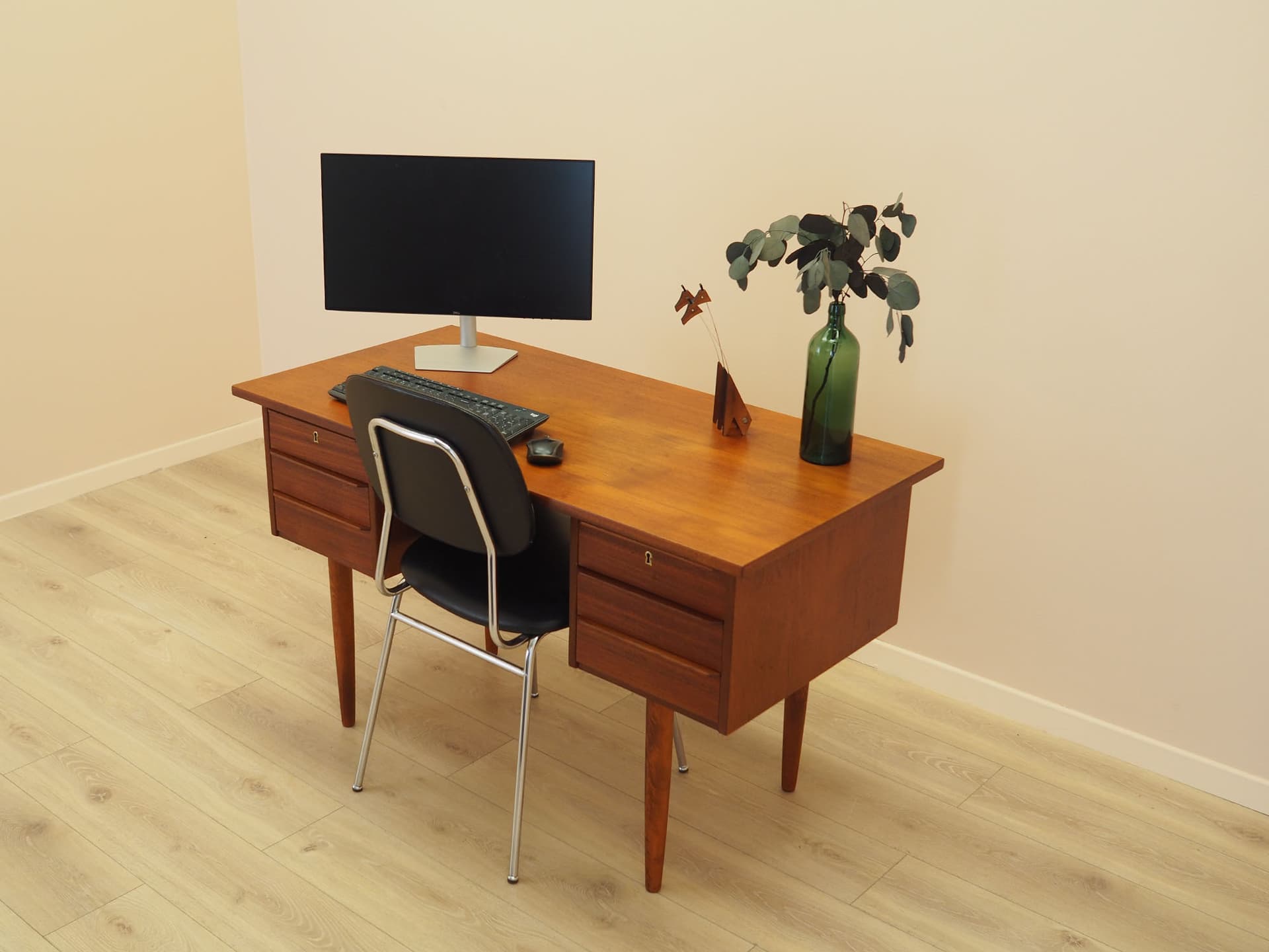 Desk, teak brown, Denmark, 1970s - 347693