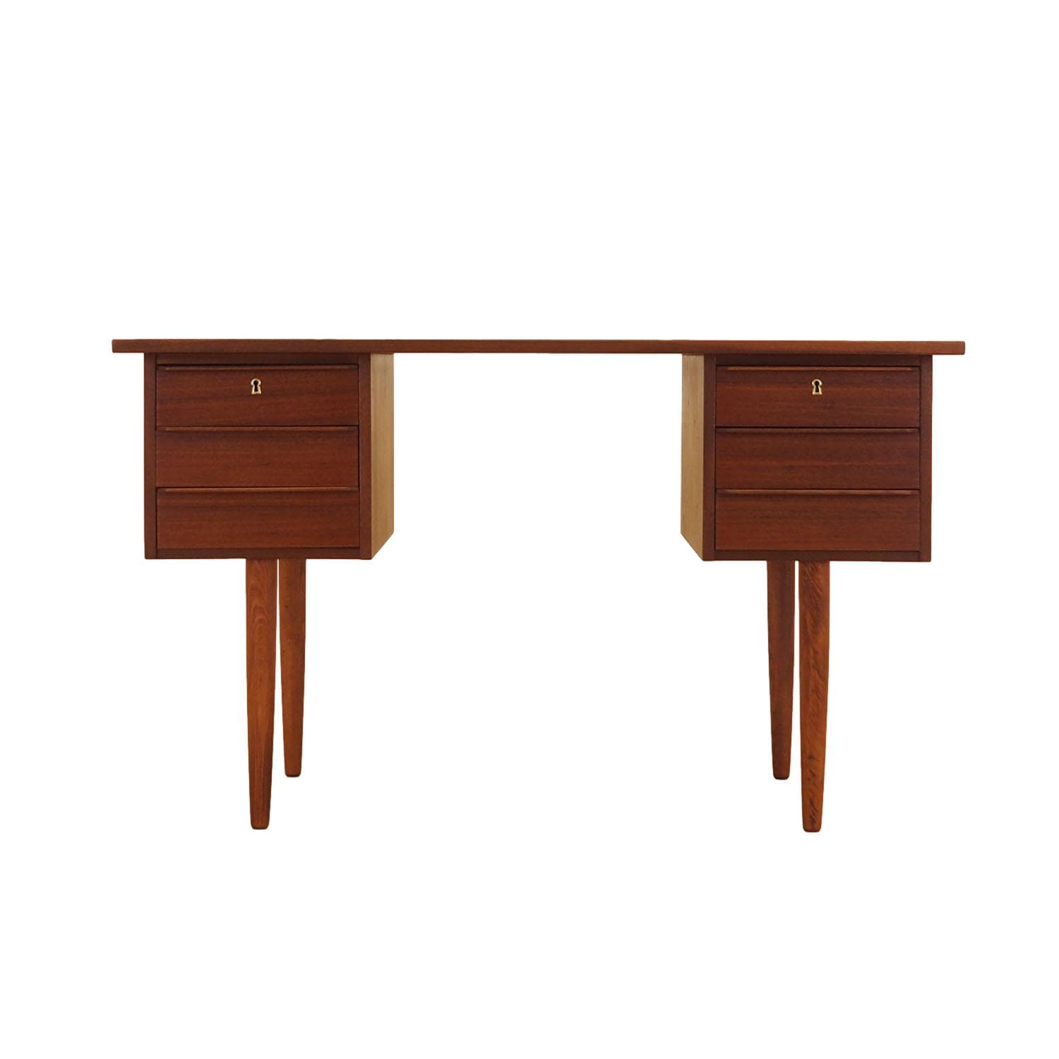 Desk, teak brown, Denmark, 1970s