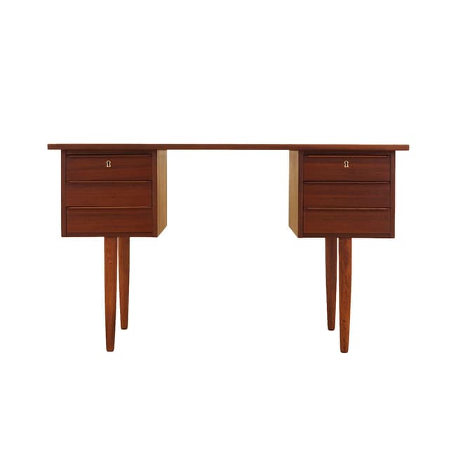 Desk, teak brown, Denmark, 1970s - DIMENSION