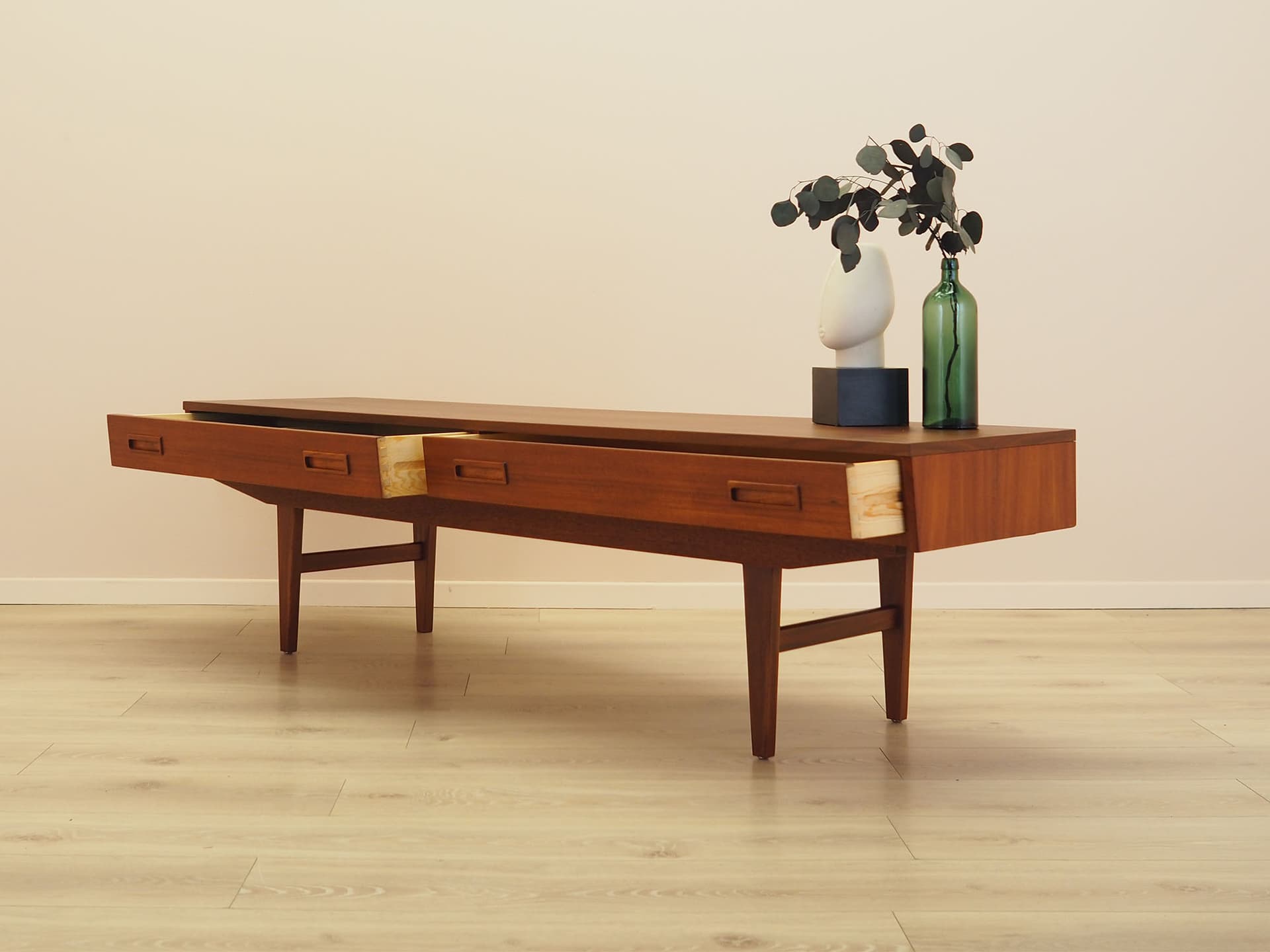 Lowboard, brown teak, Denmark, 1960s. - 347711