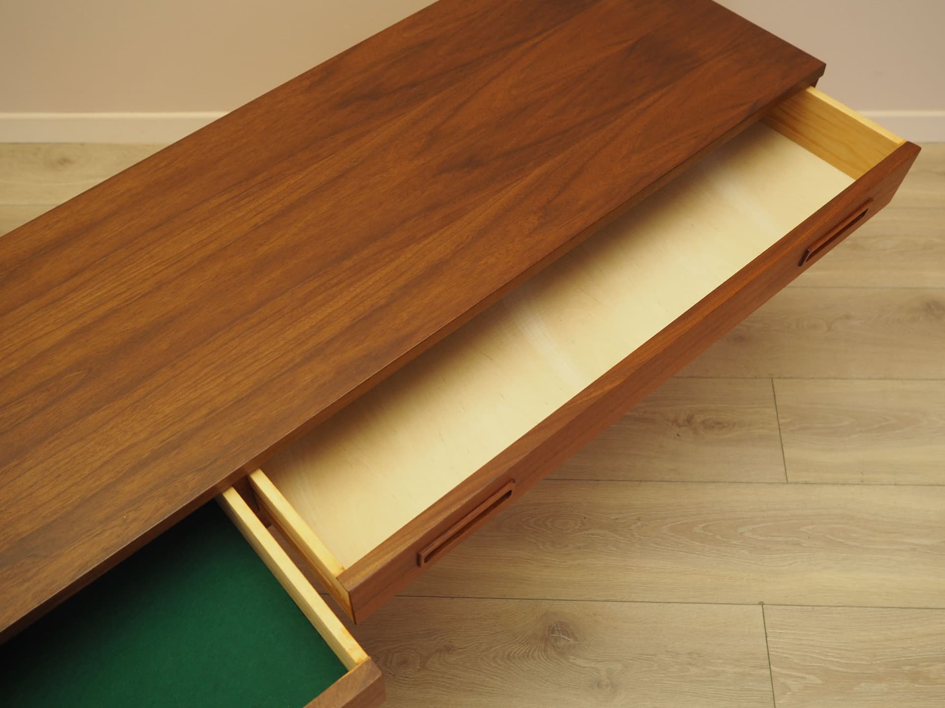Lowboard, brown teak, Denmark, 1960s. - 347720