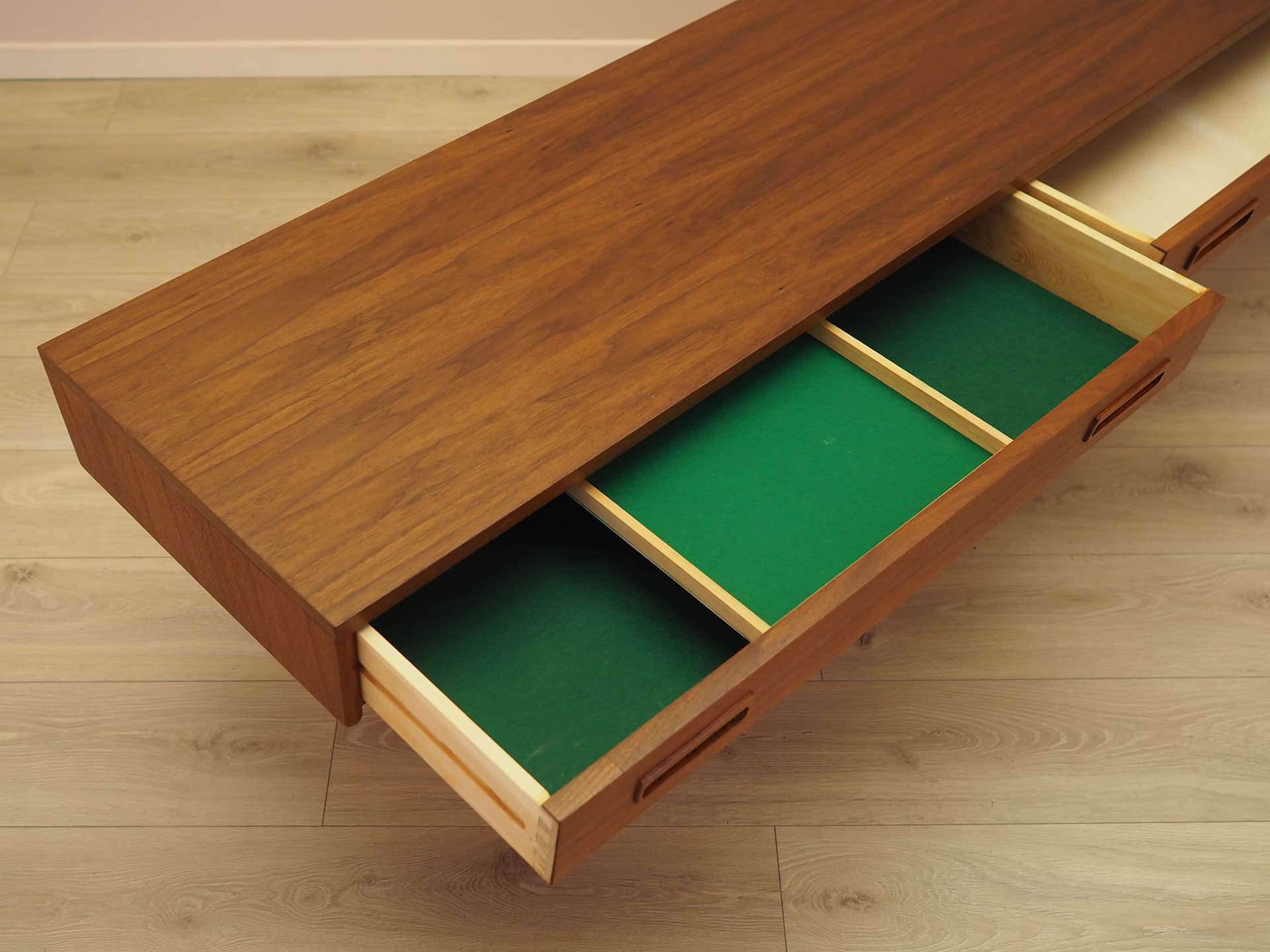 Lowboard, brown teak, Denmark, 1960s. - 347719