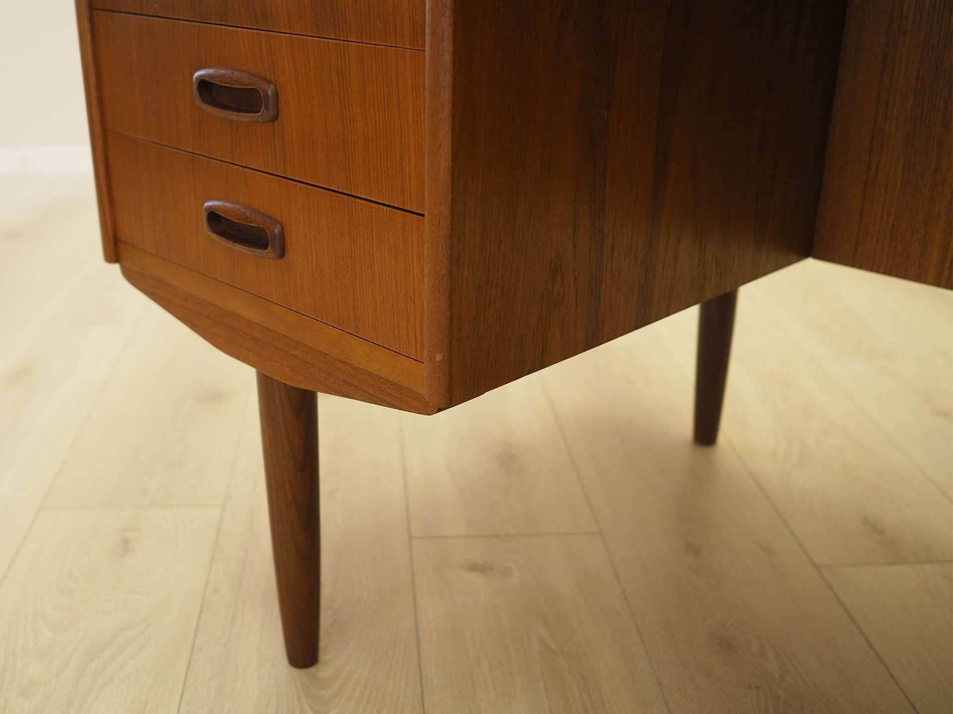 Desk, teak brown, Denmark, 1970s. - 347747