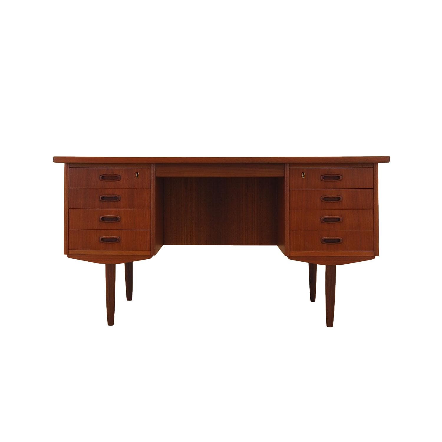 Desk, teak brown, Denmark, 1970s.