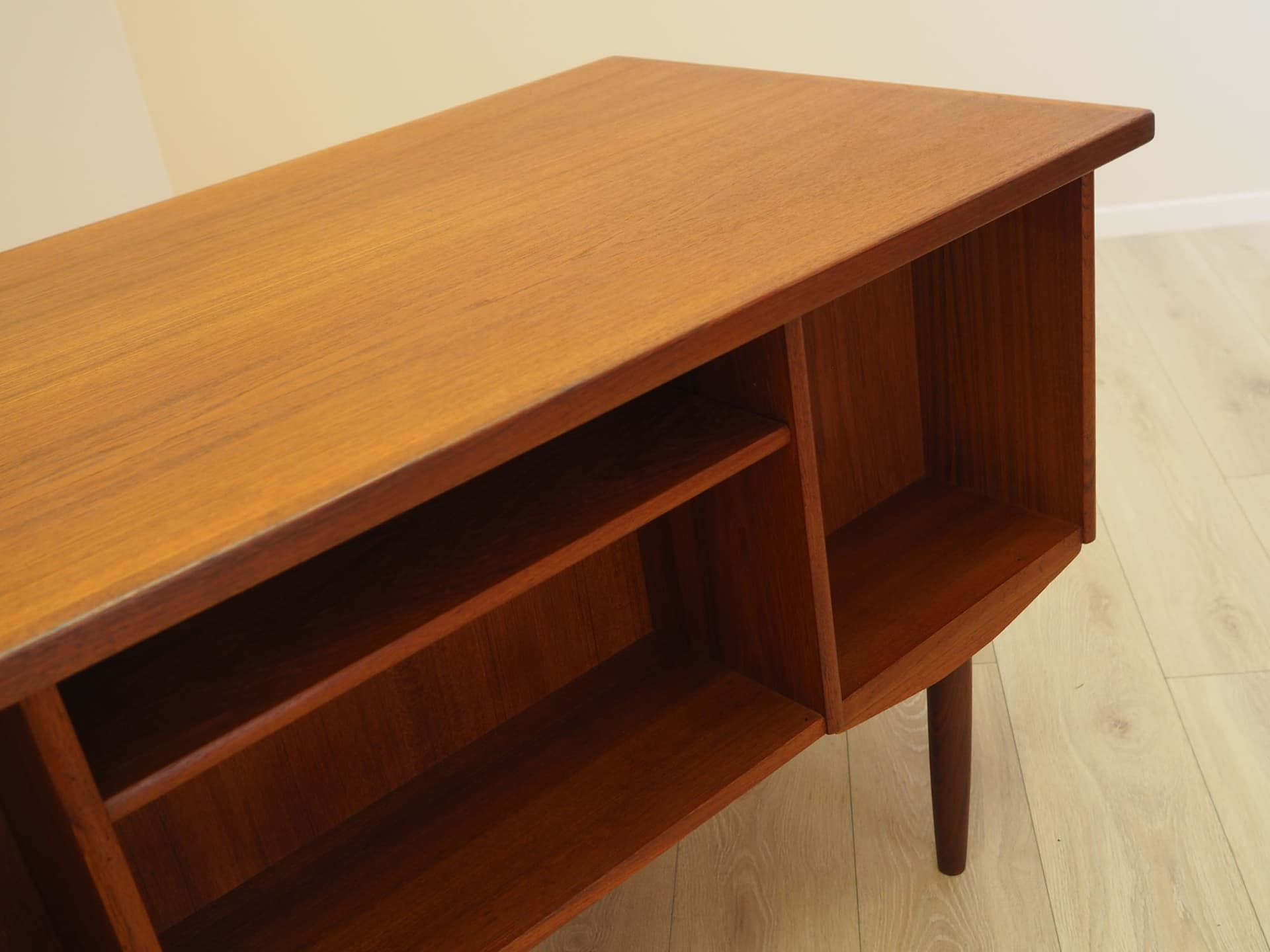 Desk, teak brown, Denmark, 1970s. - 347750
