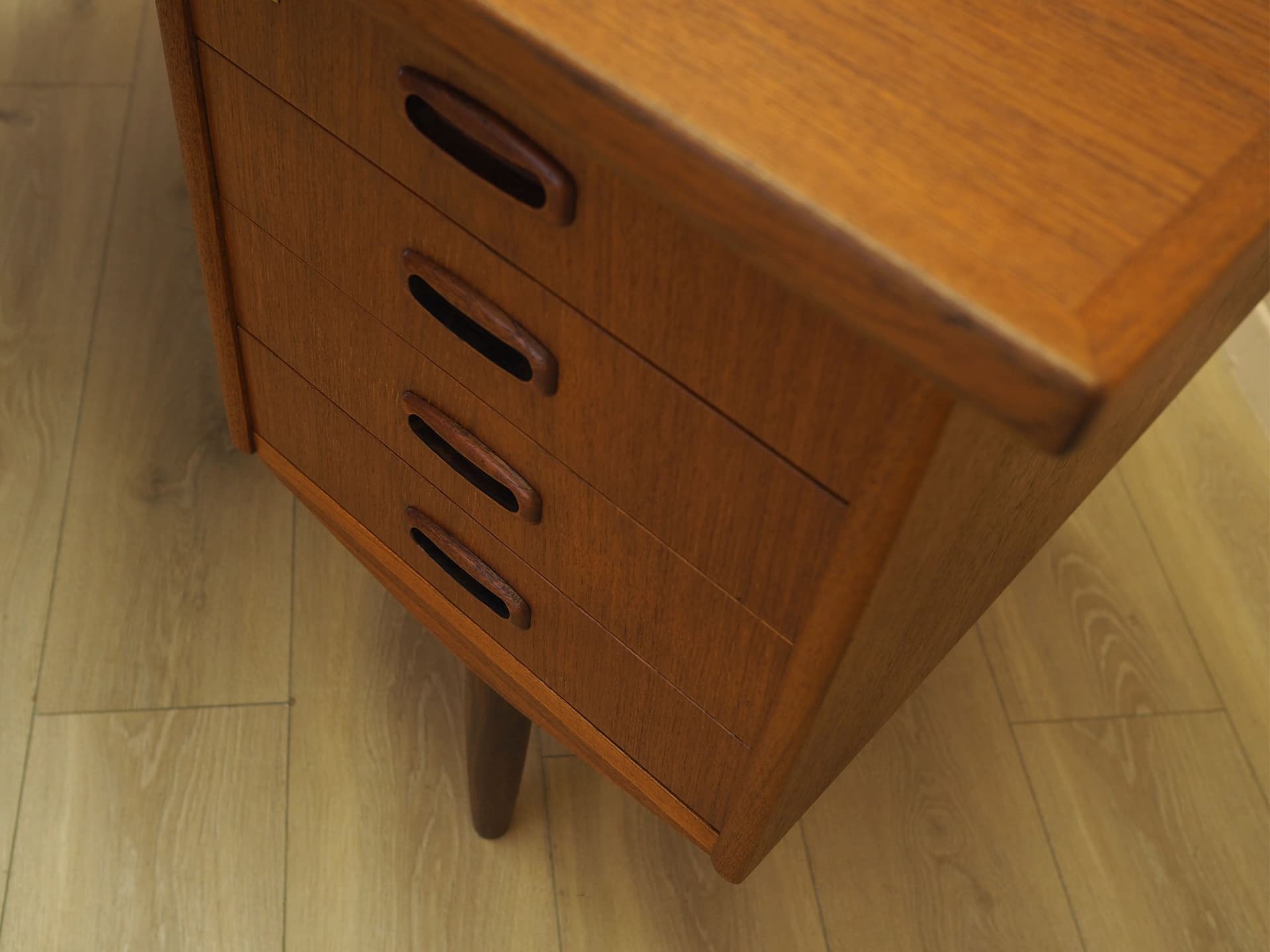Desk, teak brown, Denmark, 1970s. - 347743