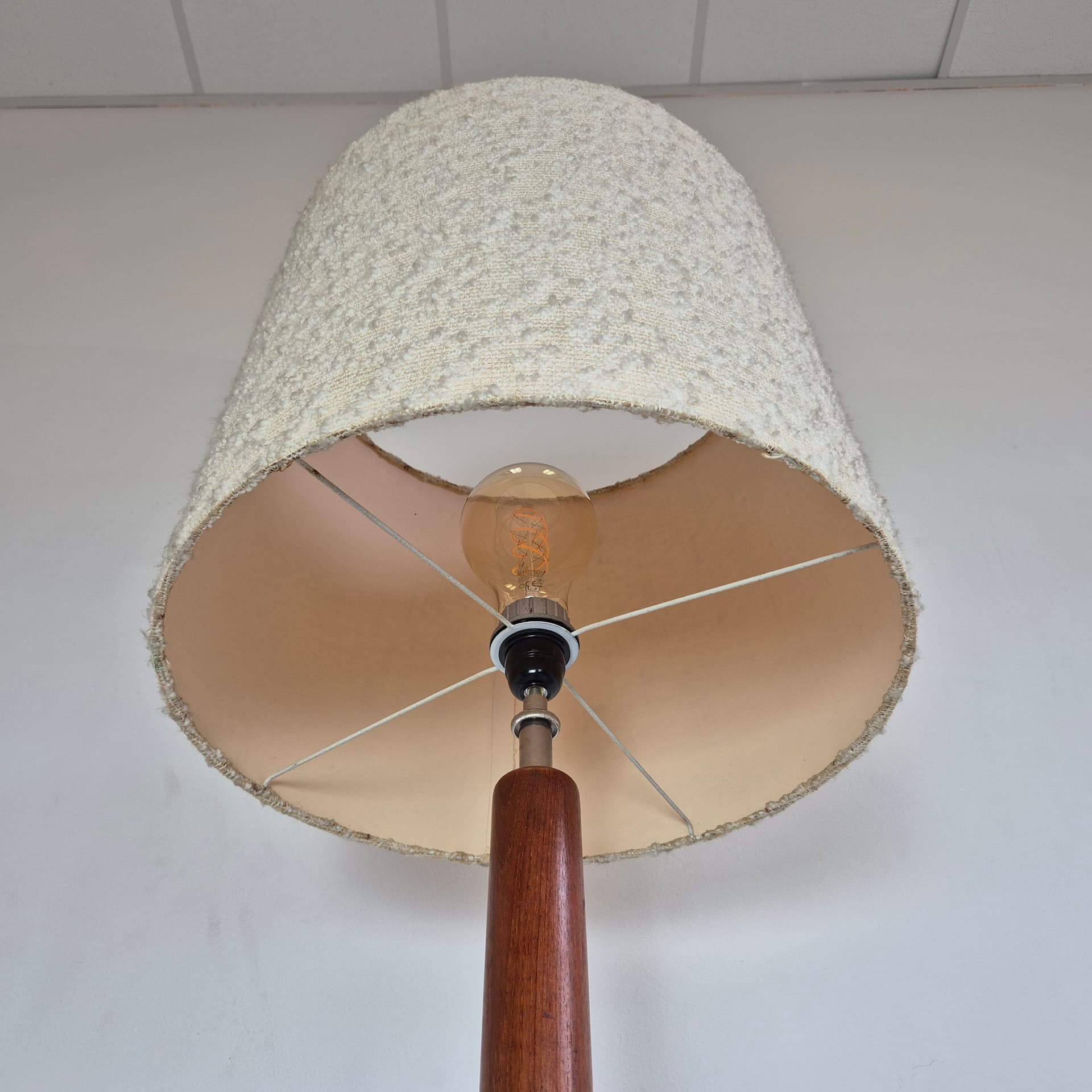 Floor lamp, teak, by L. Brams, Denmark, 1960s. - 347778