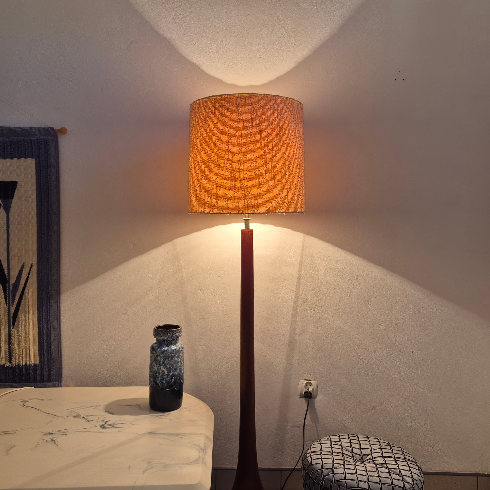 Floor lamp, teak, by L. Brams, Denmark, 1960s. - 347782
