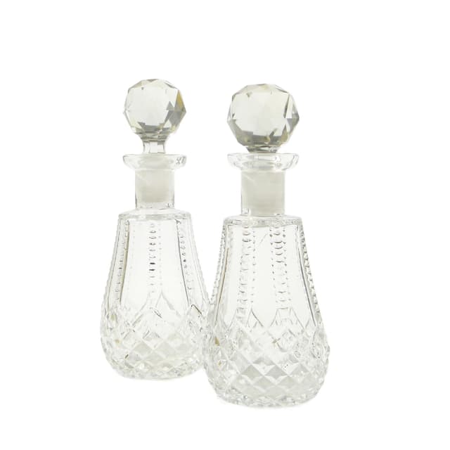 pair of decanters Art Deco, transparent crystal, Europe, early 20th c. - DIMENSION